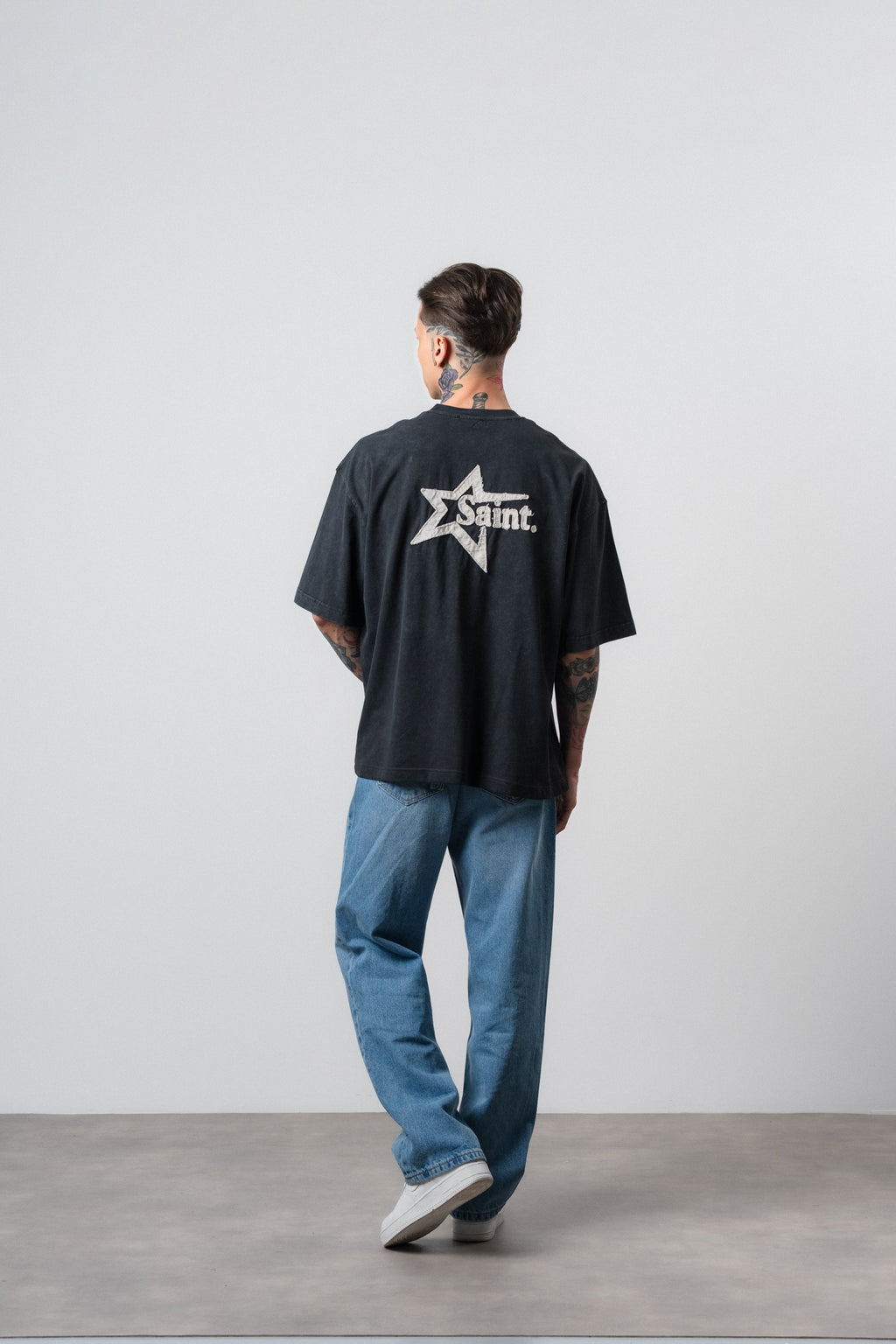 Saint Washed Oversized T-Shirt Black