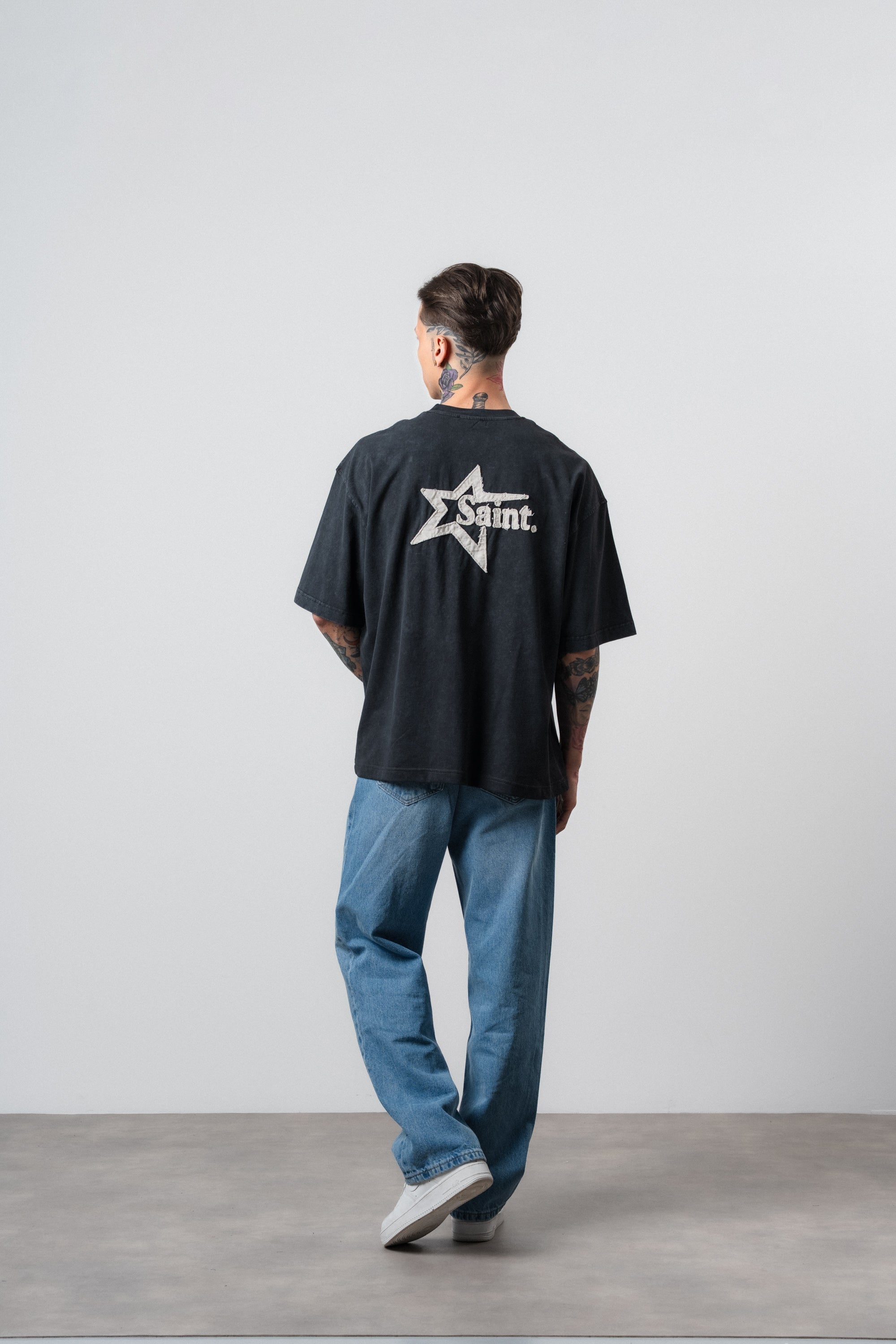 Saint Washed Oversized T-Shirt Black