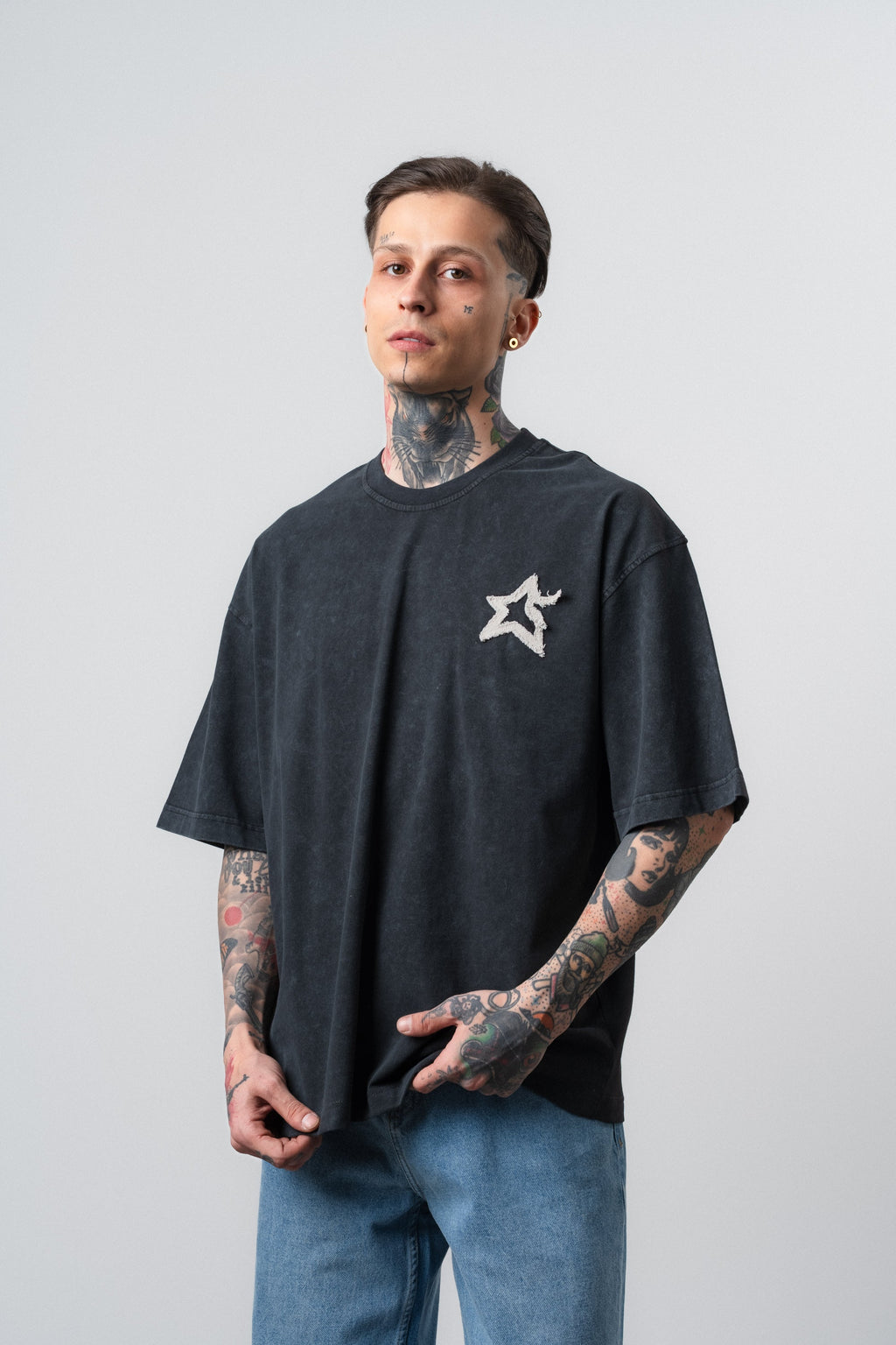 Saint Washed Oversized T-Shirt Black