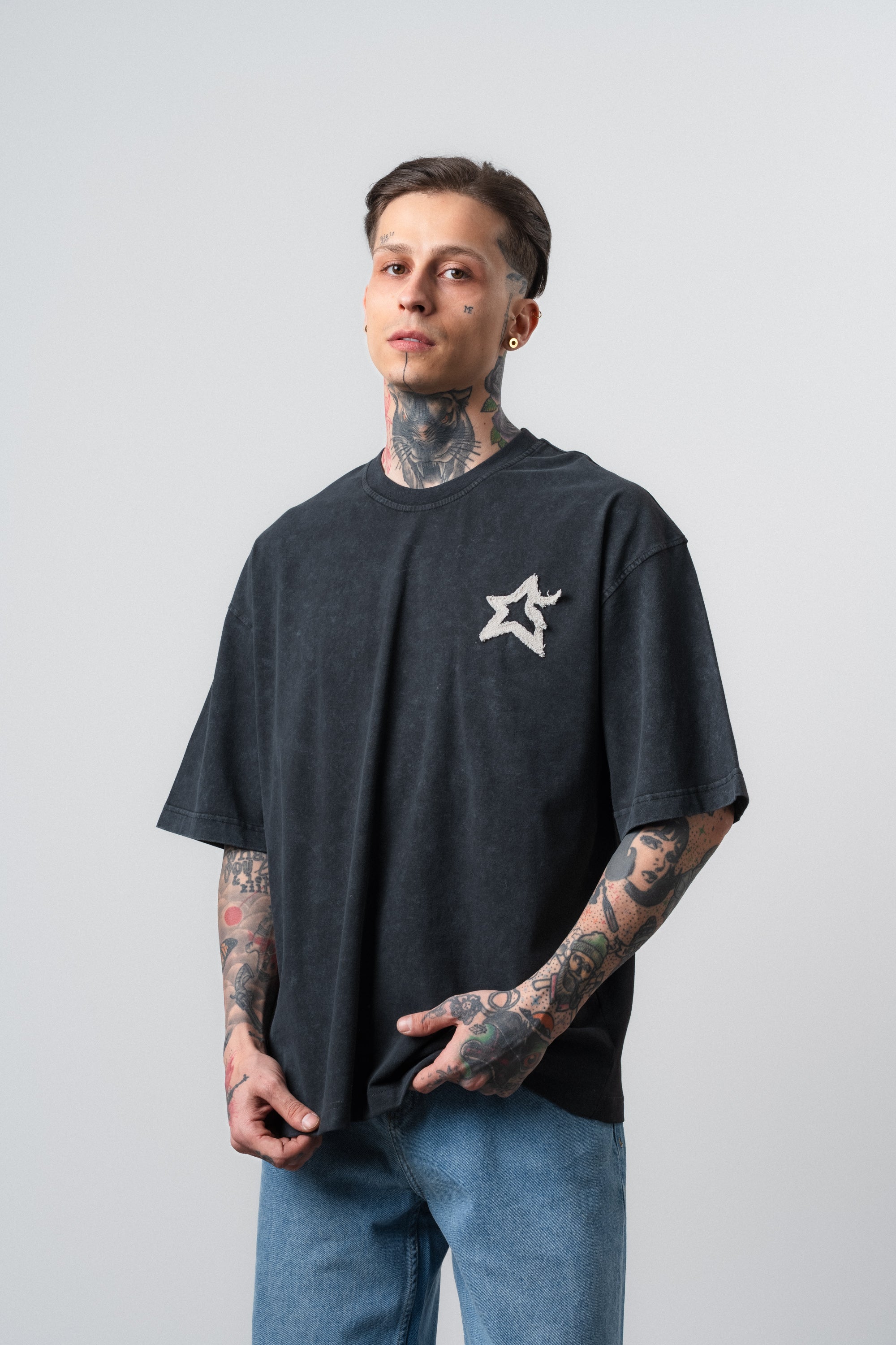 Saint Washed Oversized T-Shirt Black