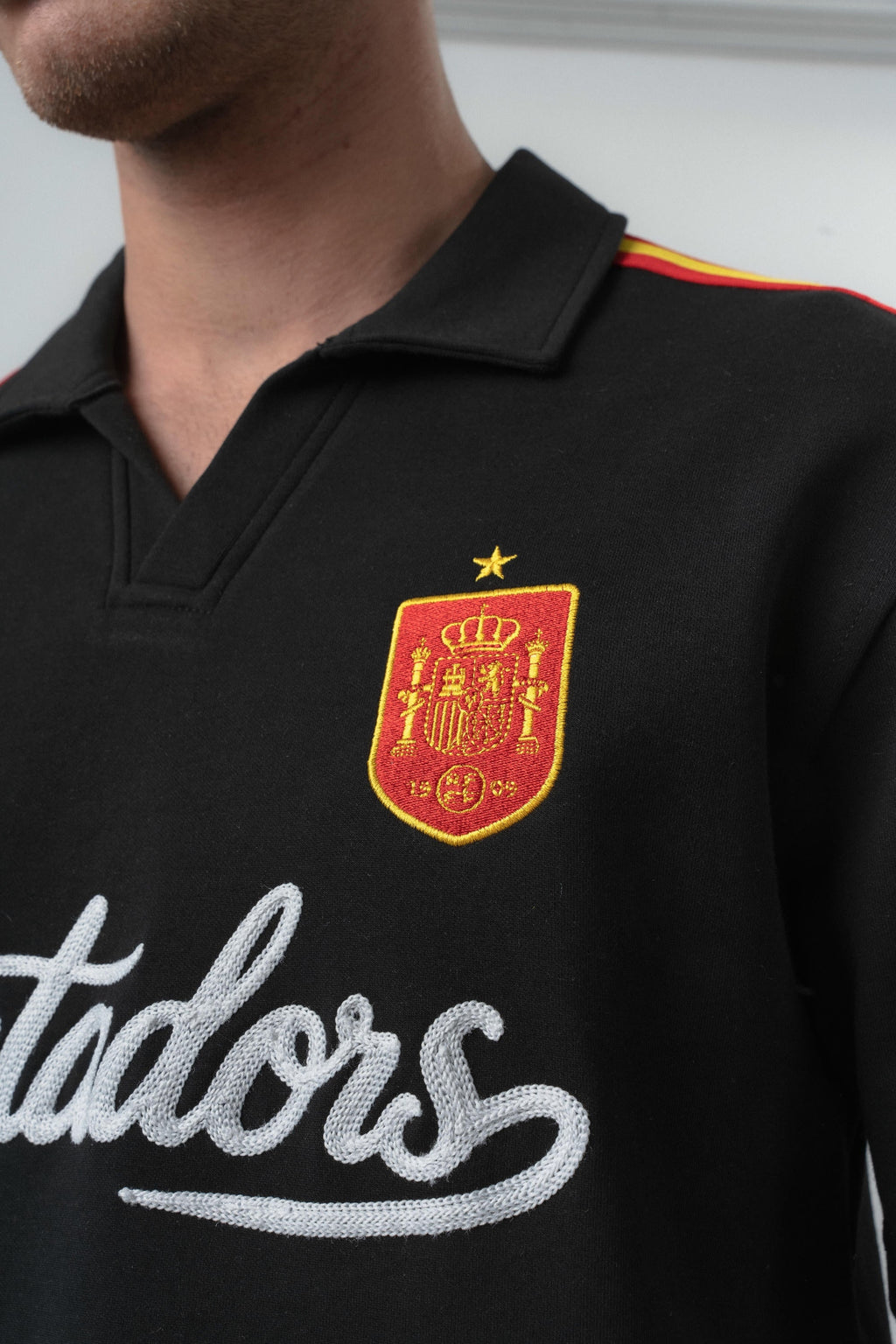 Spain Regular Fit Retro T-Shirt Black