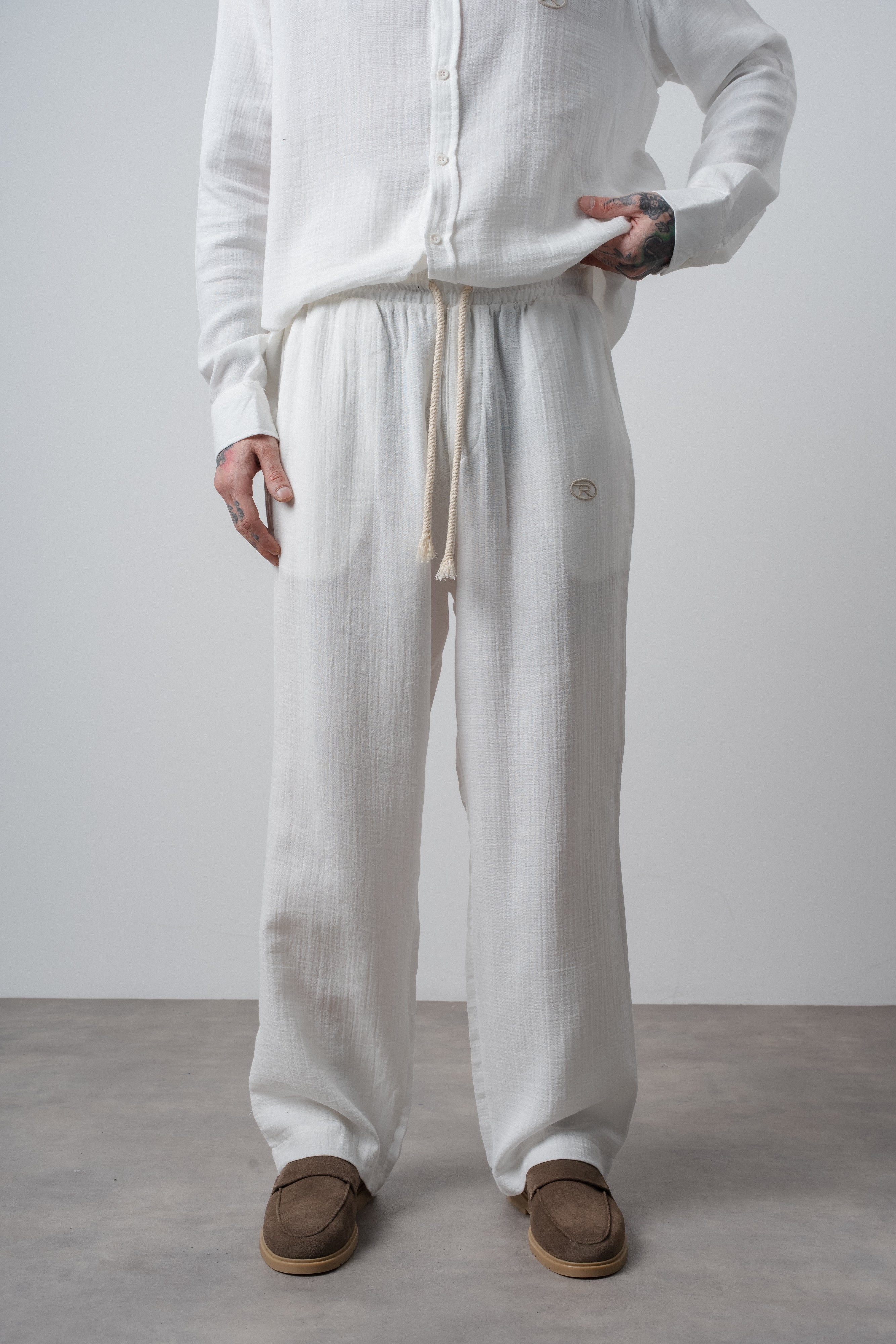 Muslin Baggy Sweatpant Ecru