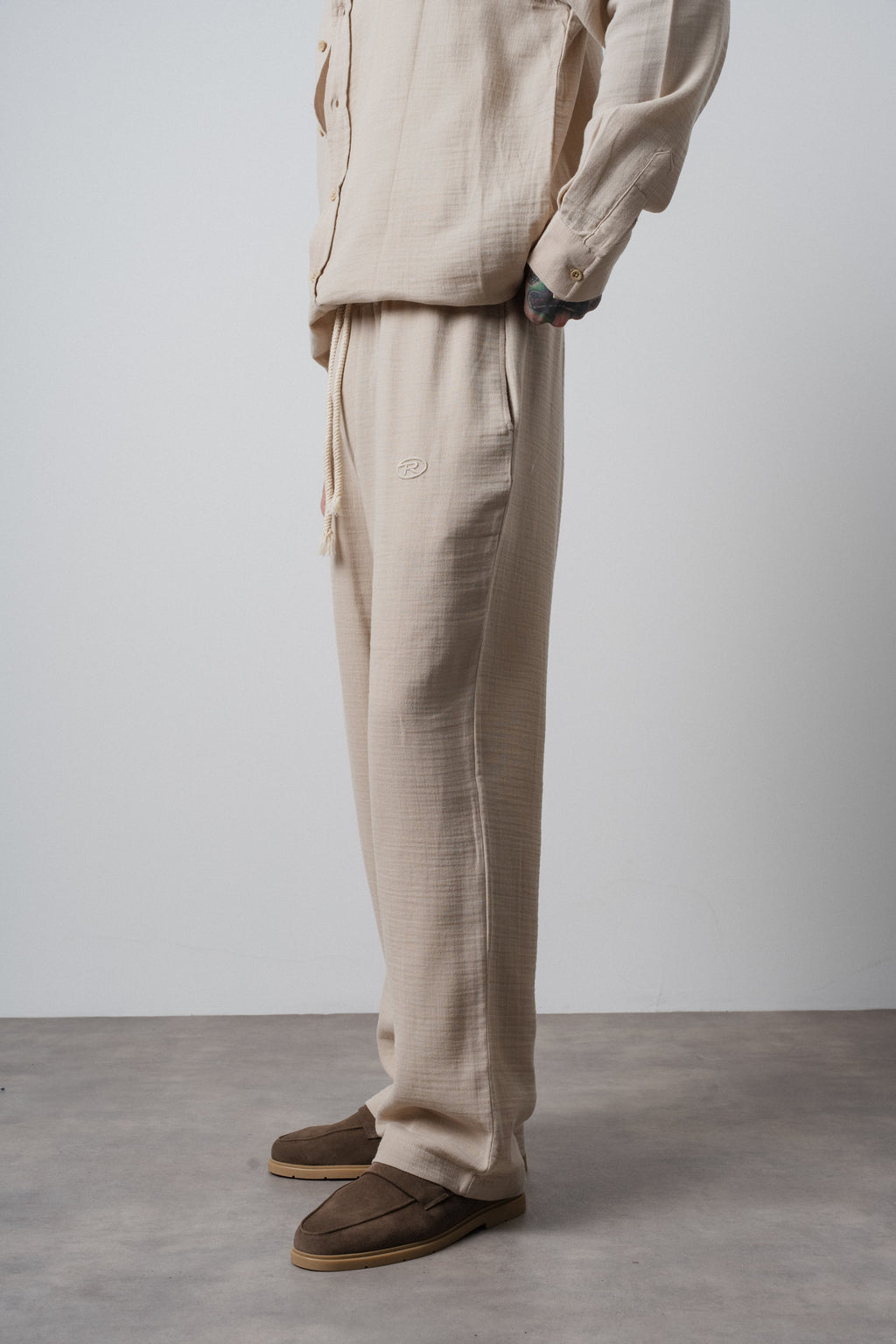 Muslin Baggy Sweatpant Beige