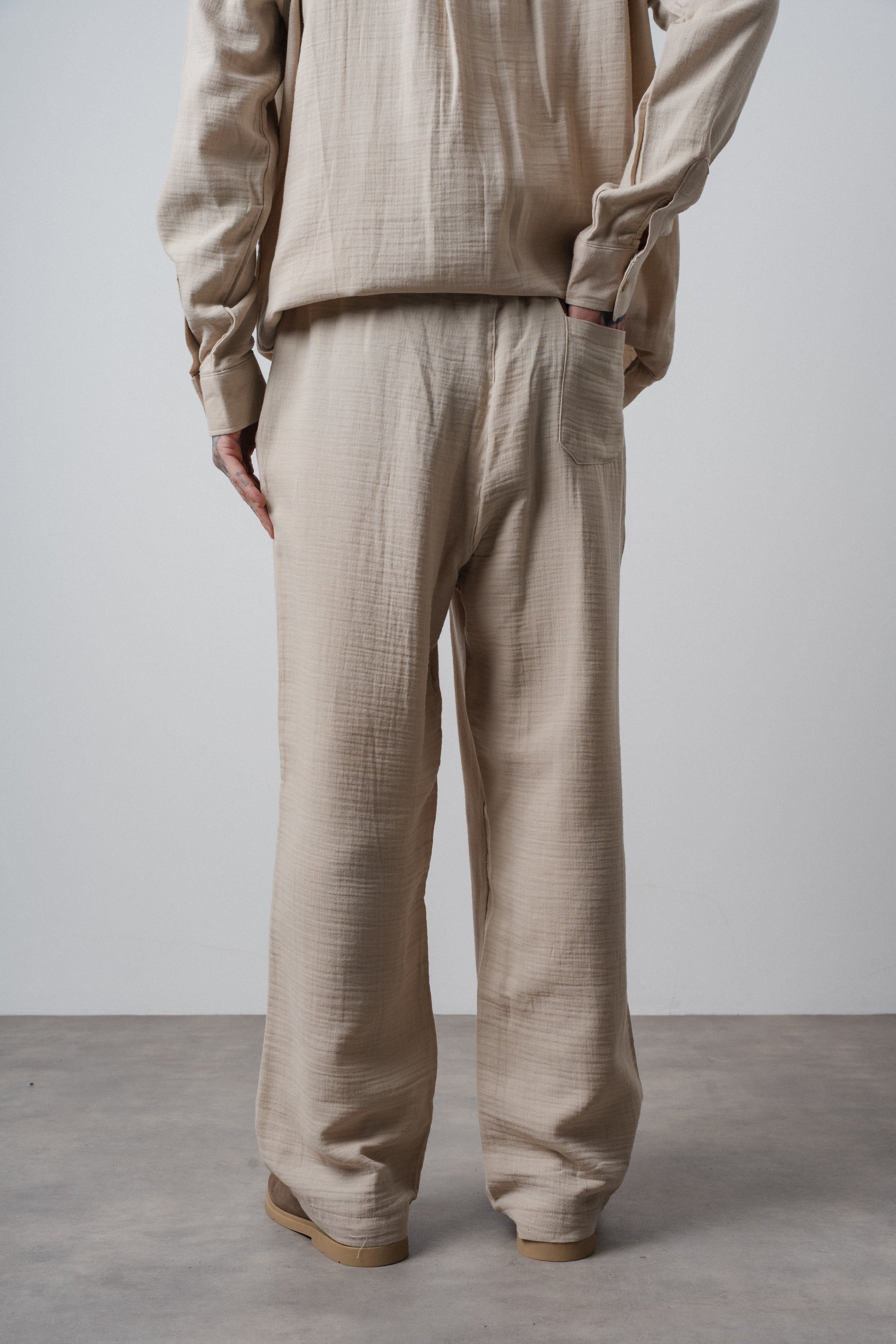 Muslin Baggy Sweatpant Beige