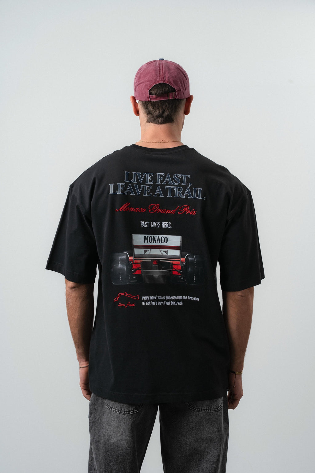 Live Fast Oversized T-Shirt Black