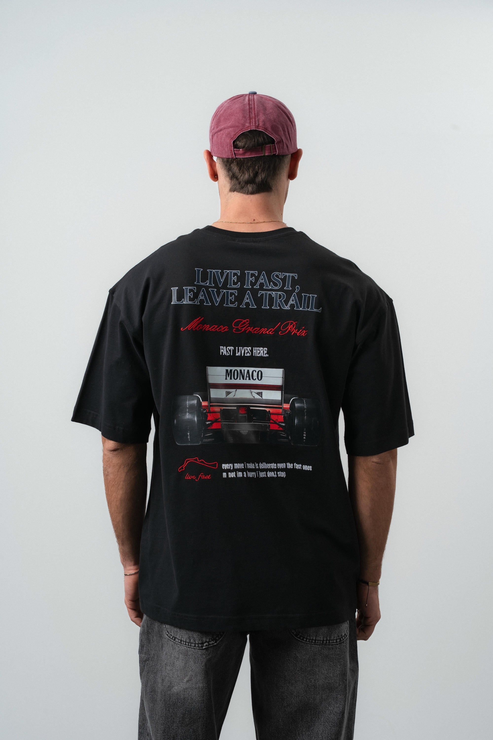 Live Fast Oversized T-Shirt Black