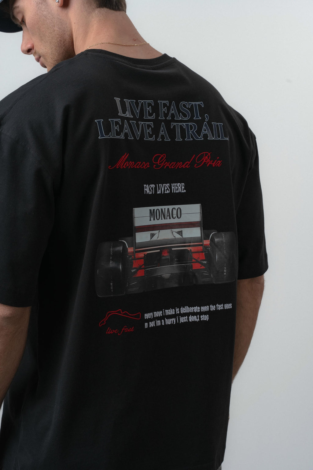 Live Fast Oversized T-Shirt Black