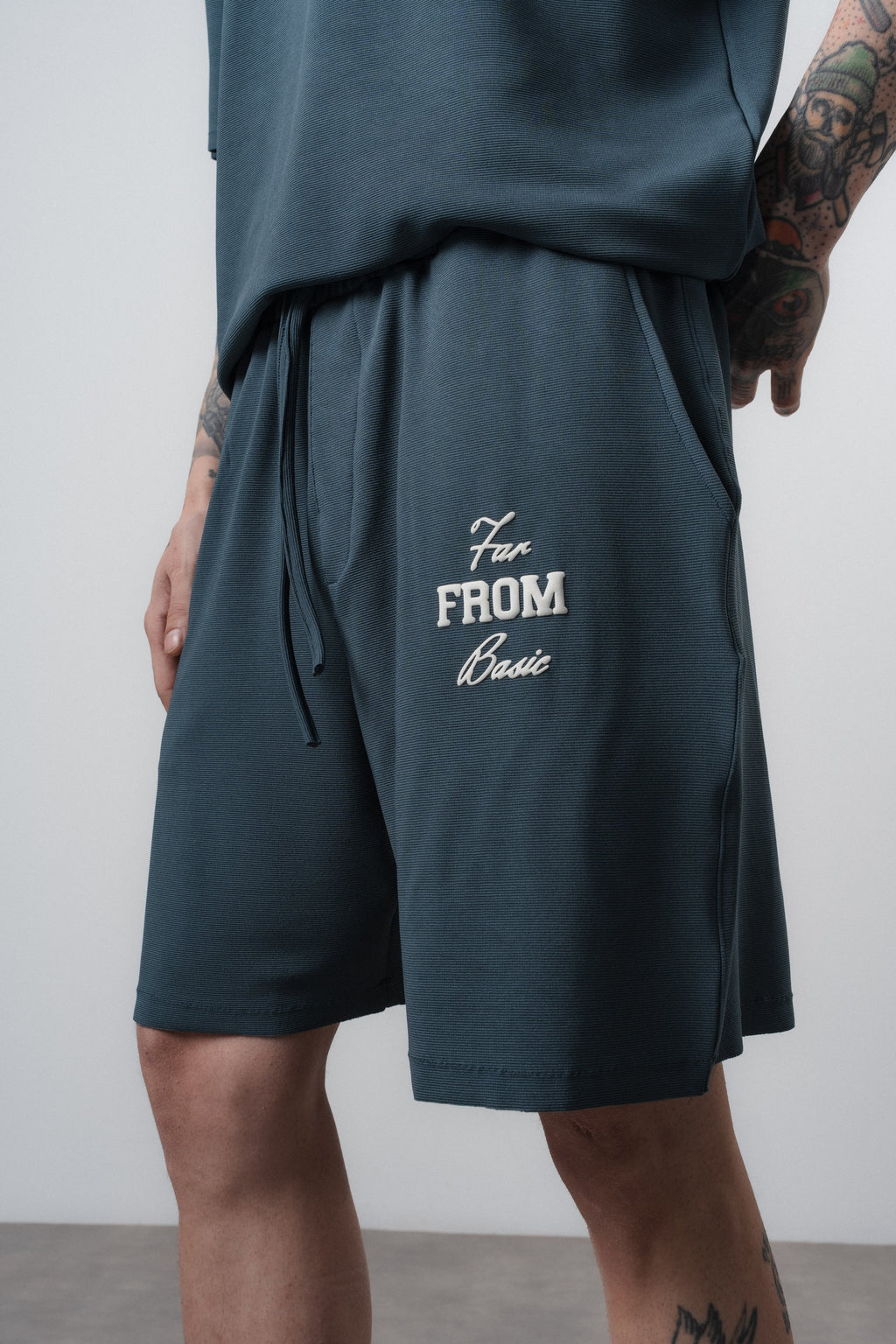 Far From Basic Regular Fit Set Petrol Blue