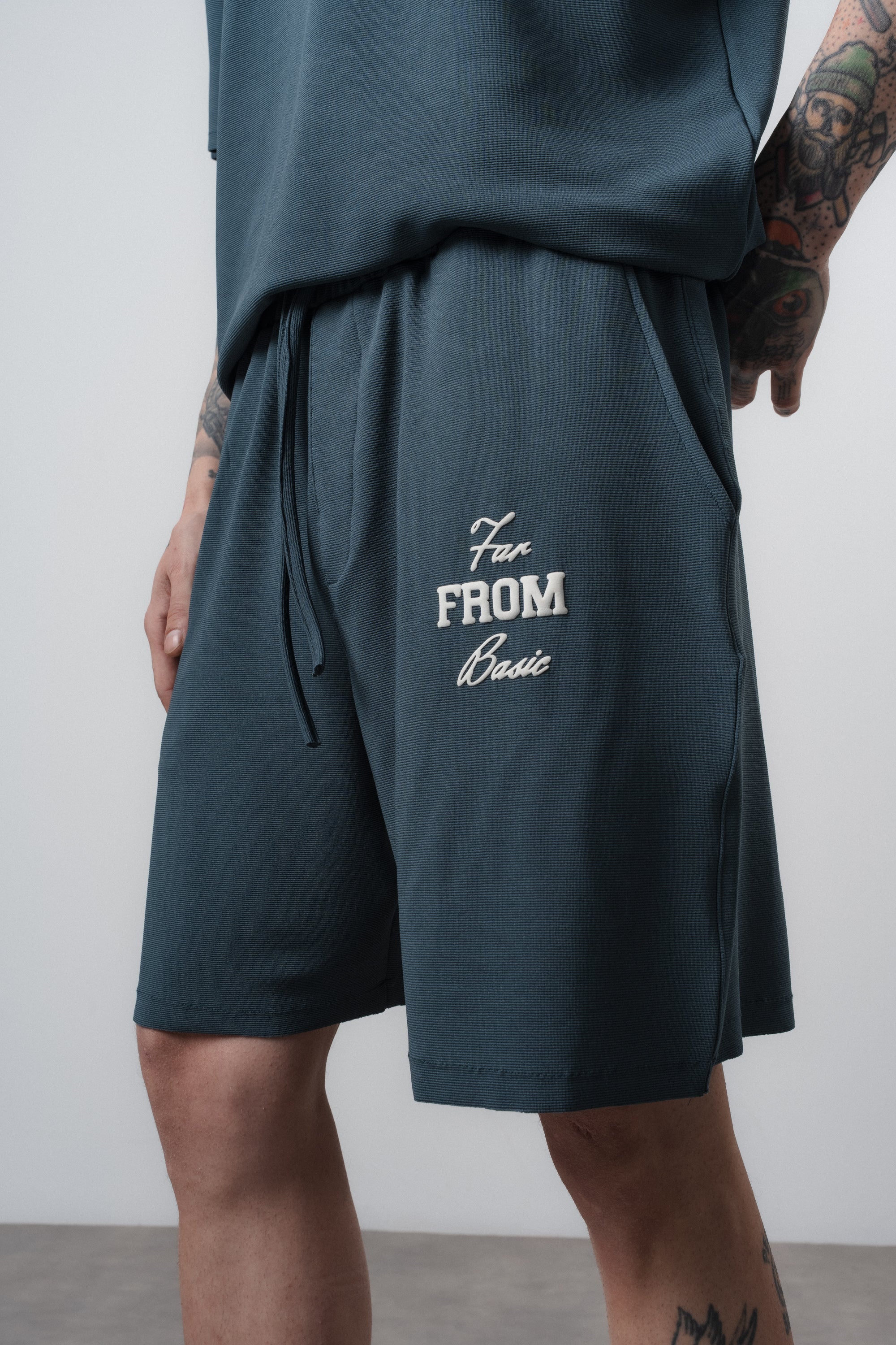 Far From Basic Regular Fit Set Petrol Blue