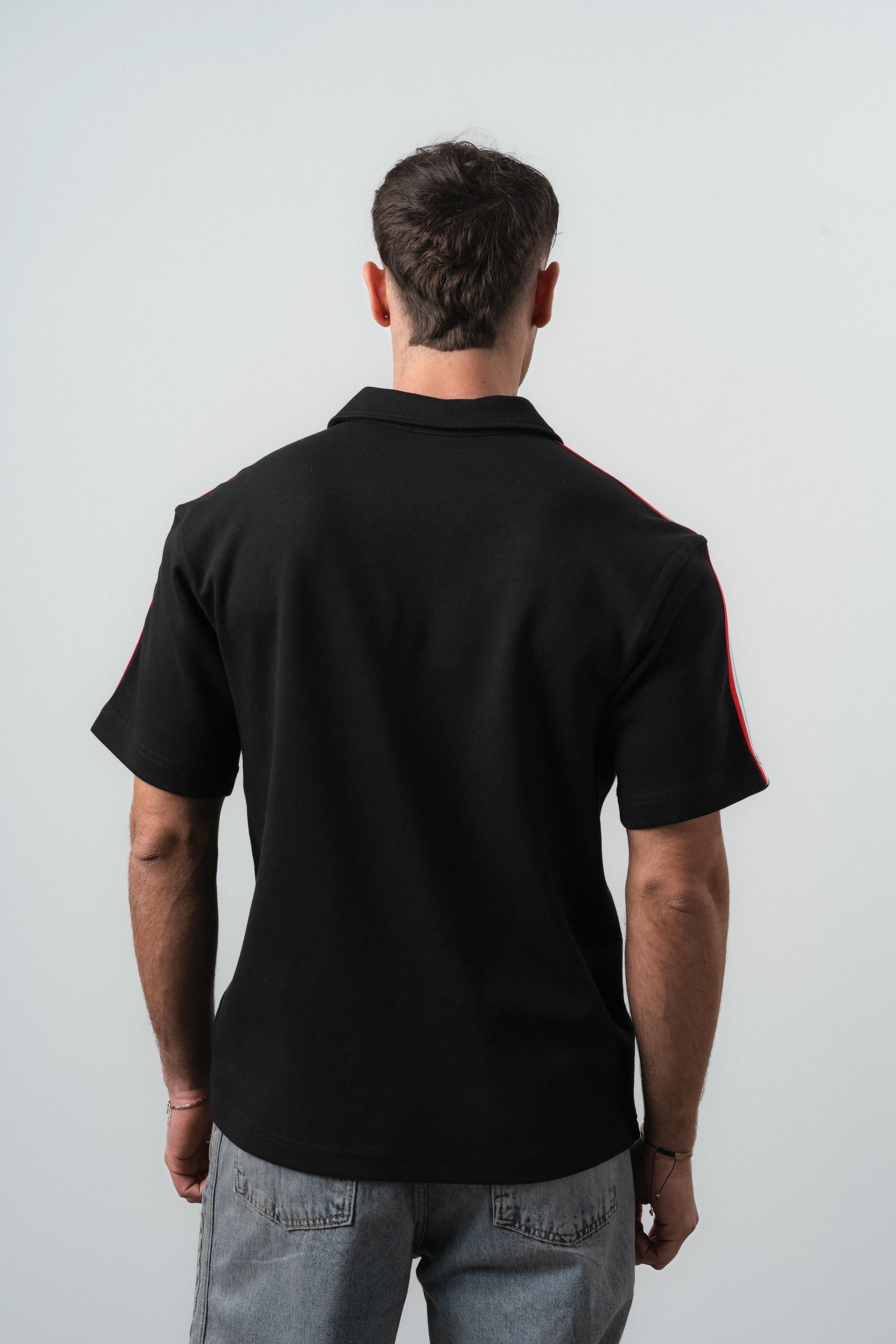 Italia Regular Fit Retro T-Shirt Black