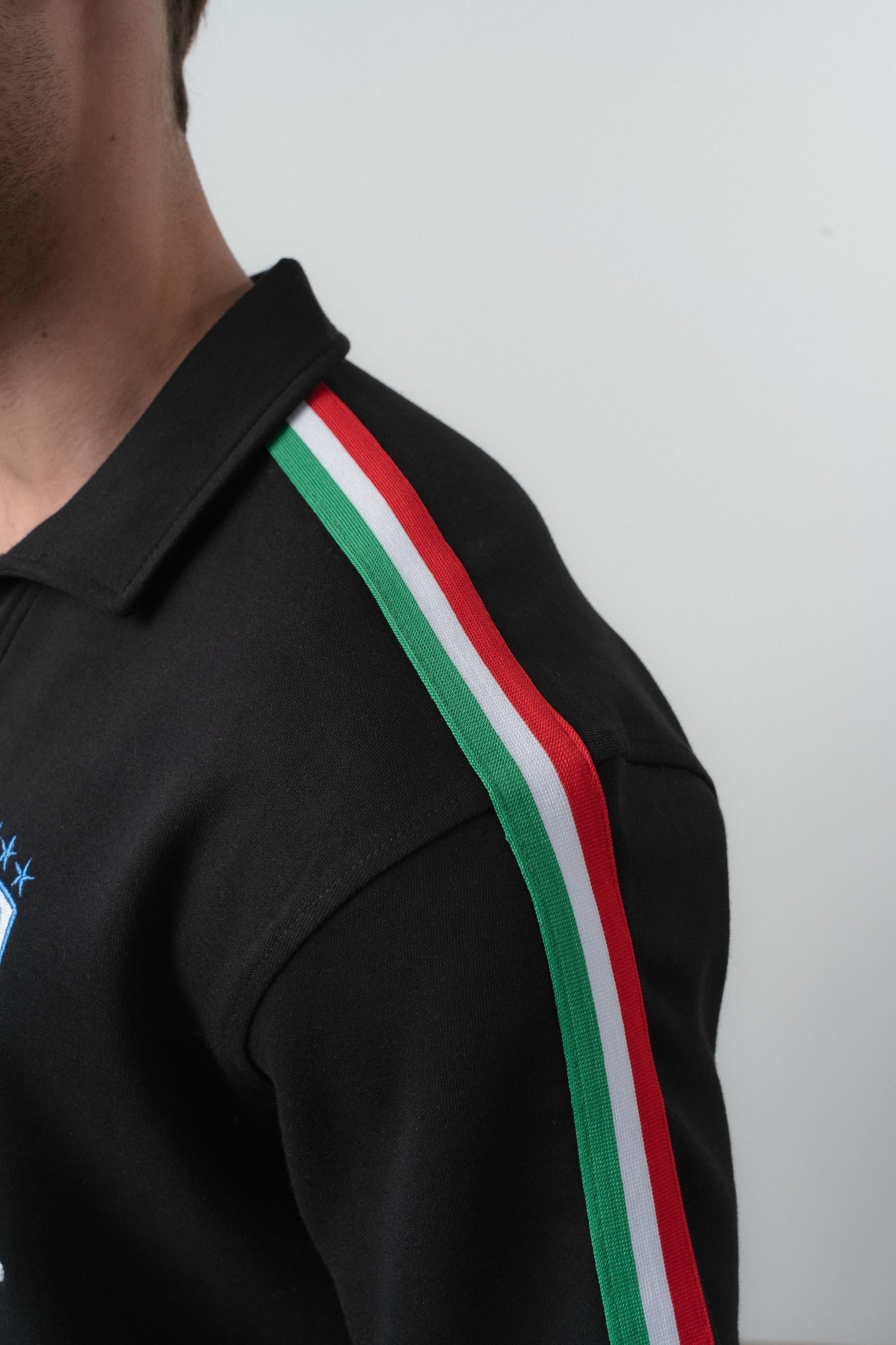 Italia Regular Fit Retro T-Shirt Black