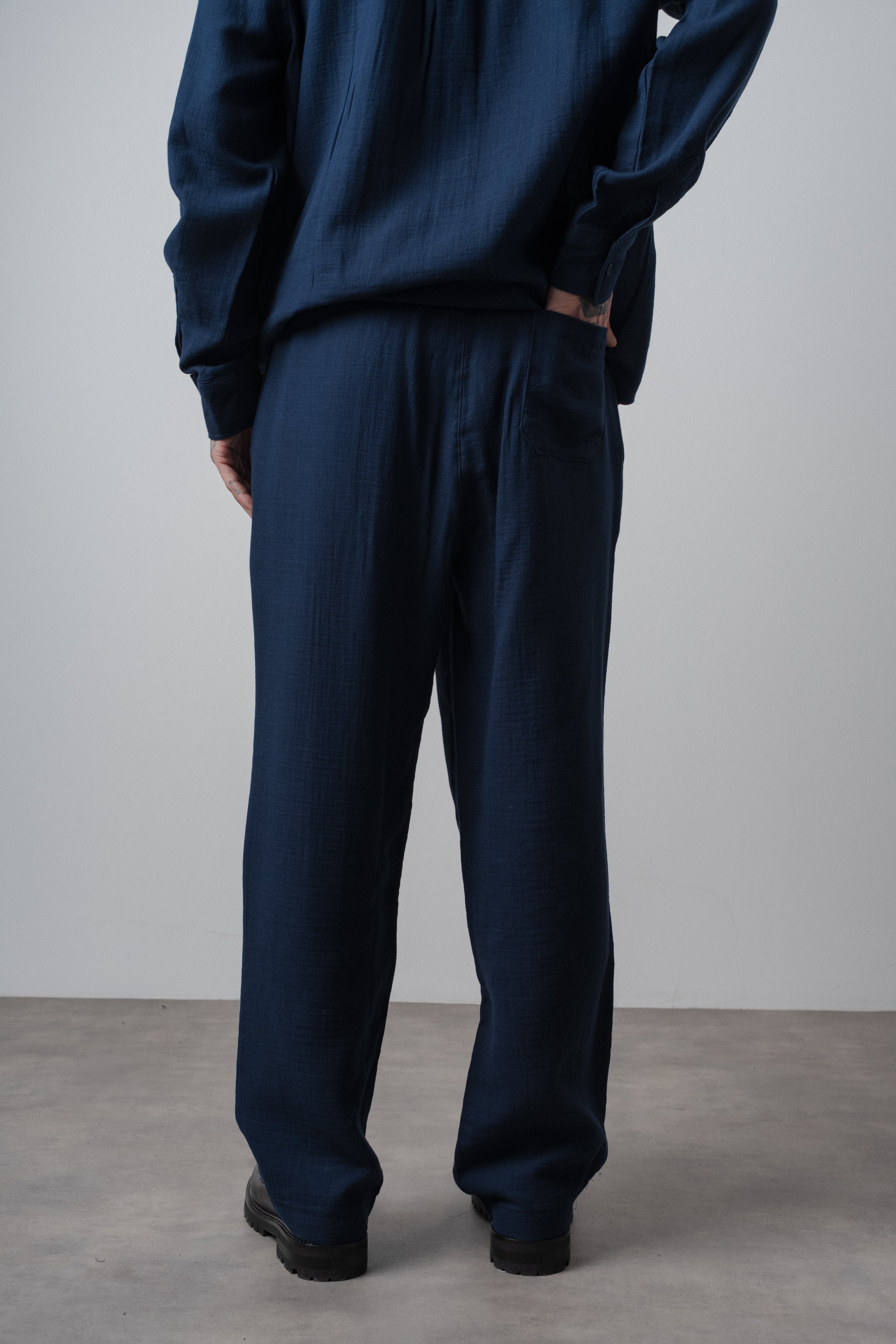 Muslin Baggy Sweatpant Navy