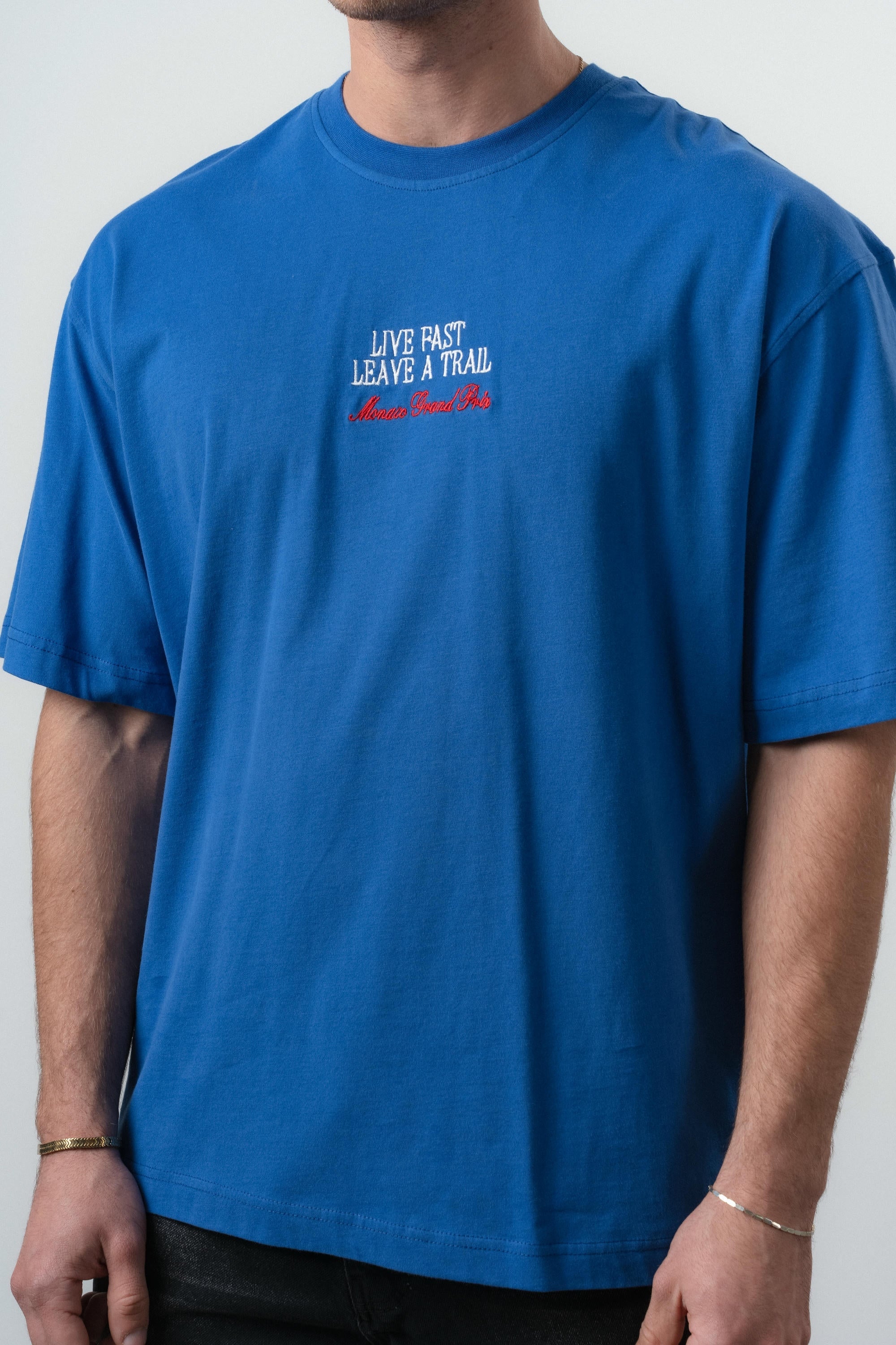 Live Fast Oversized T-Shirt Blue