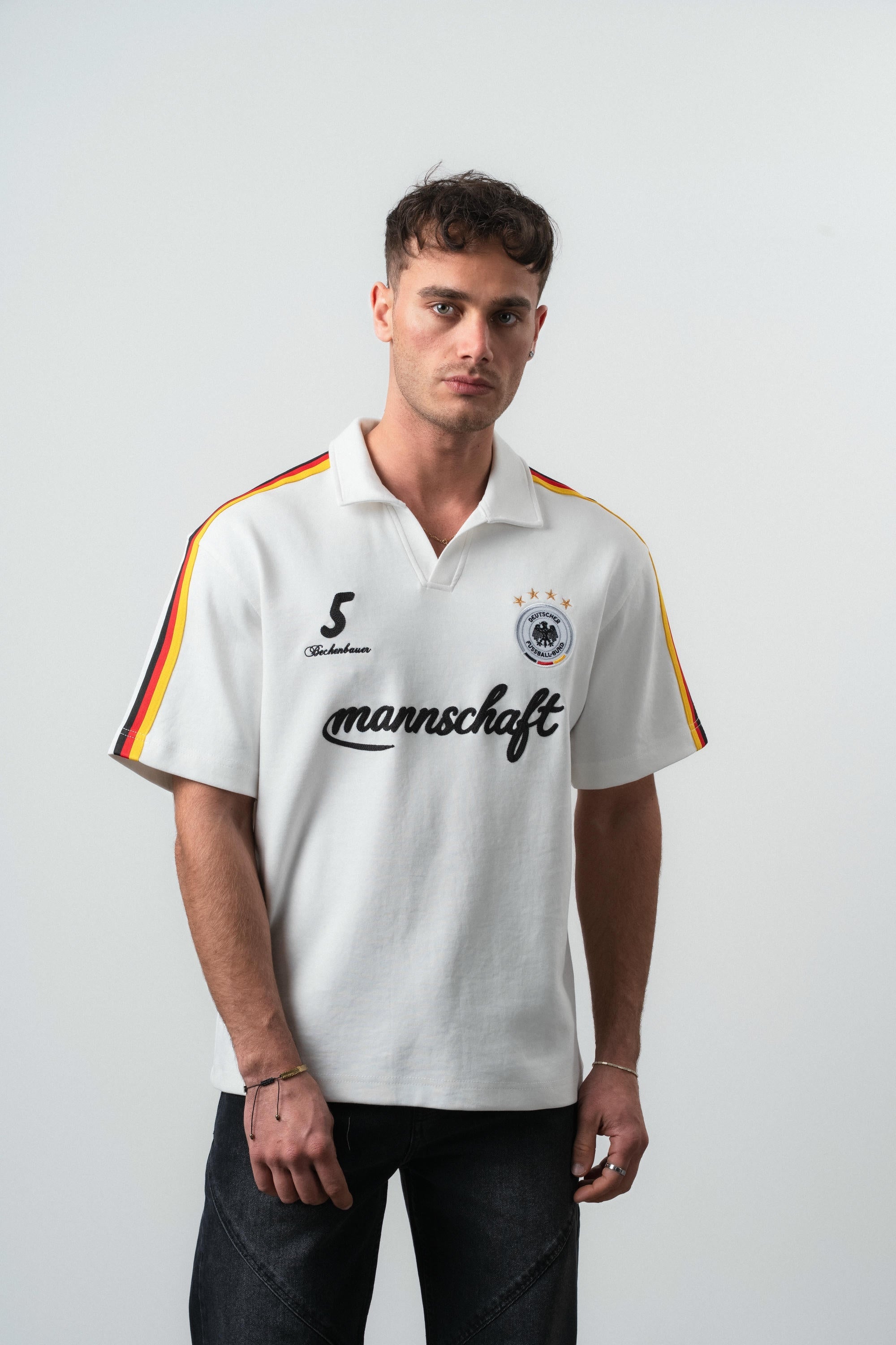 Germany Regular Fit Retro T-Shirt Ecru