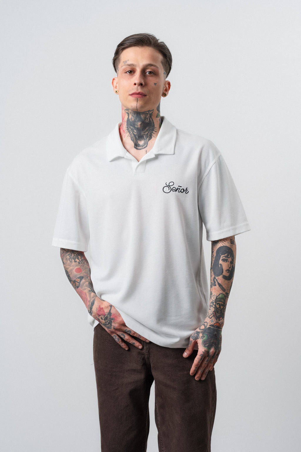 Senor Regular Fit Polo T-Shirt Ecru