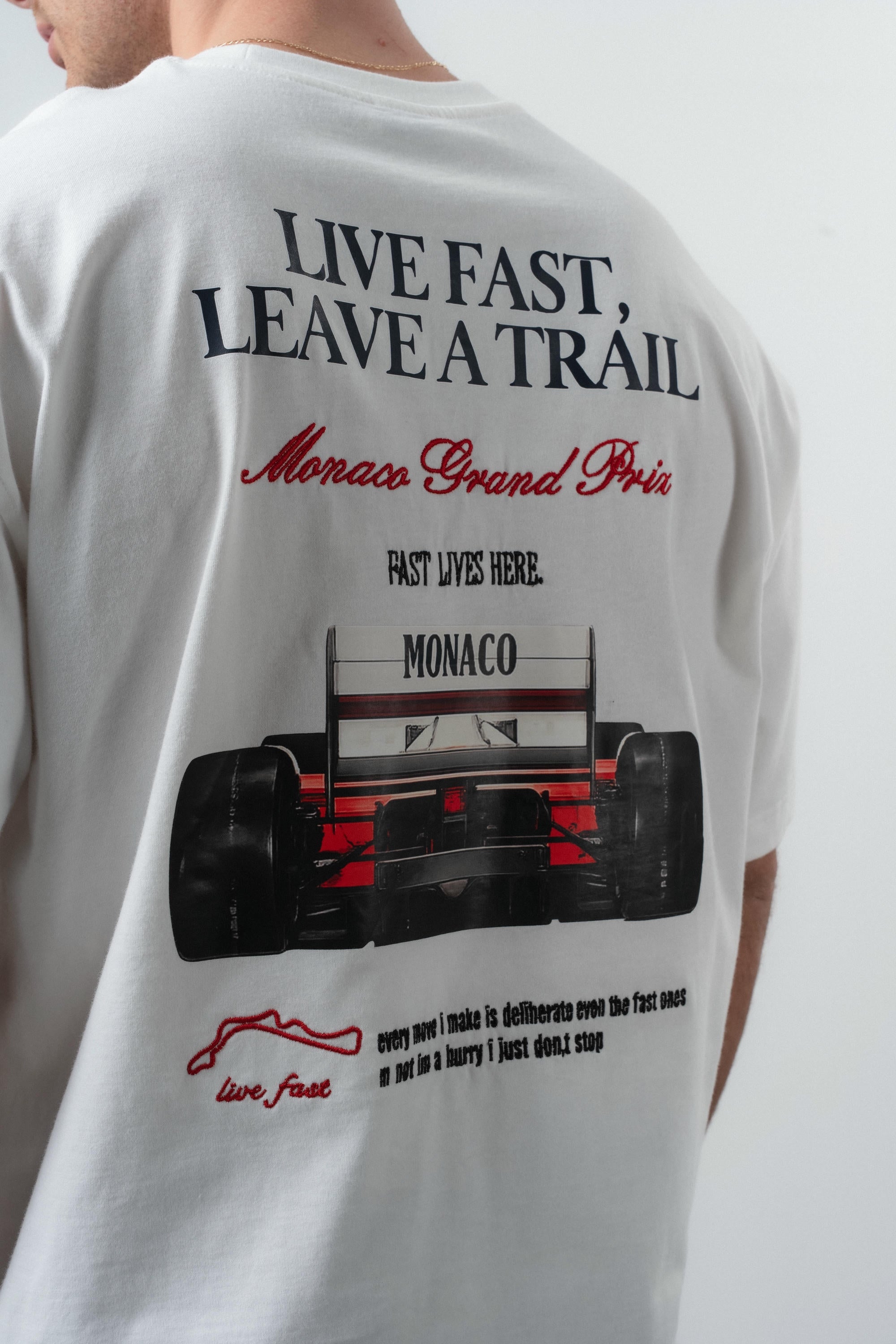 Live Fast Oversized T-Shirt Ecru
