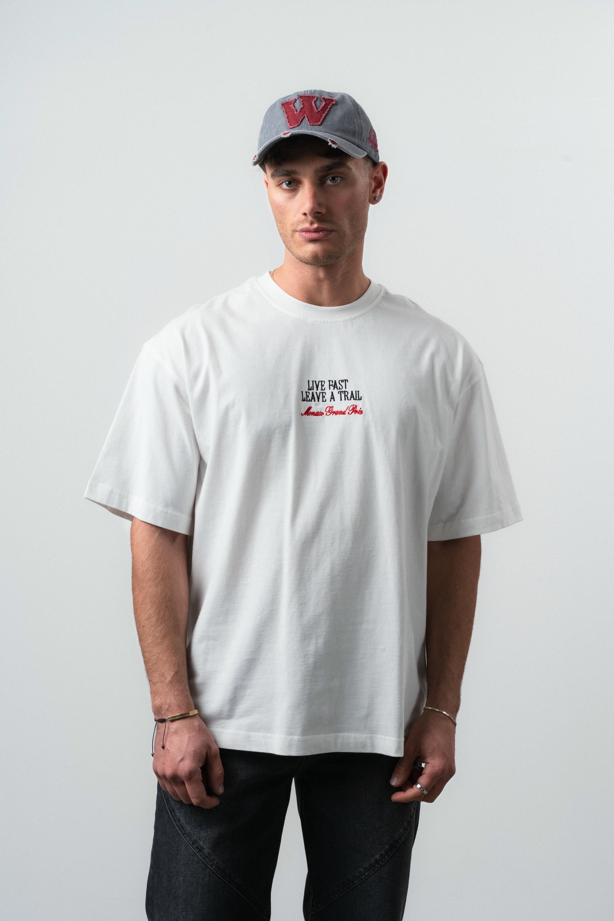 Live Fast Oversized T-Shirt Ecru