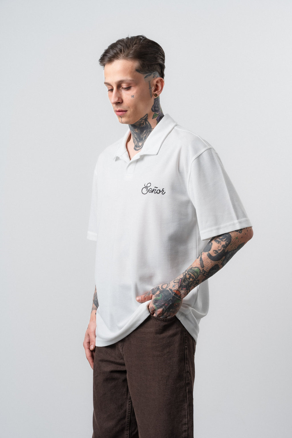 Senor Regular Fit Polo T-Shirt Ecru