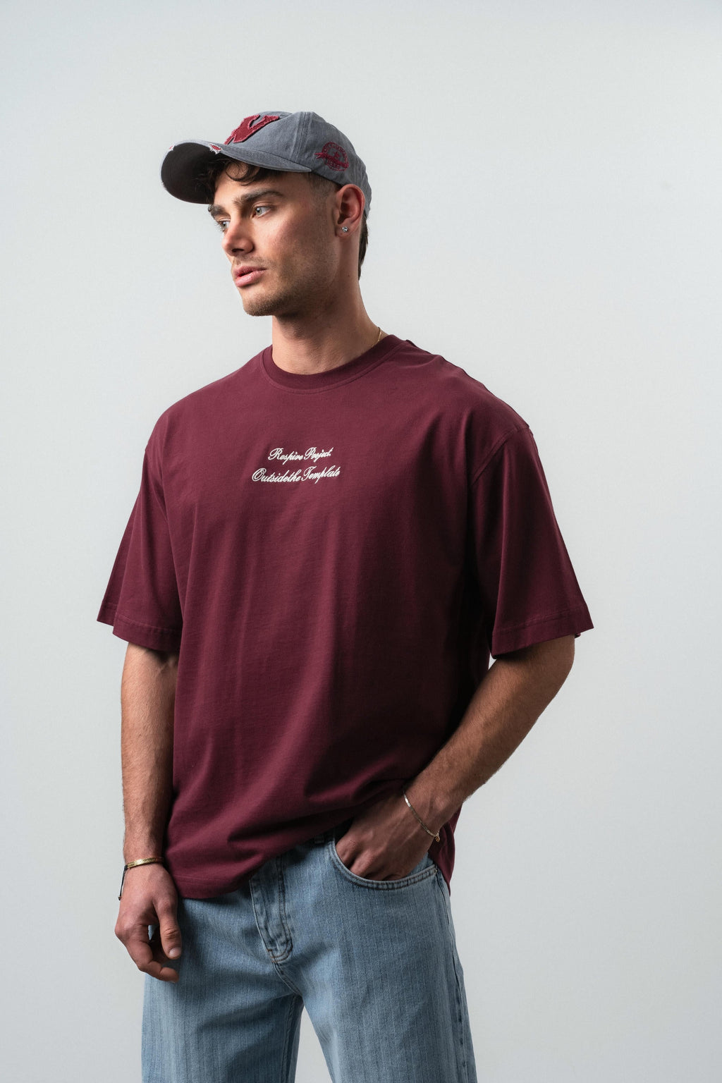 Res Project Oversized T-Shirt Burgundy