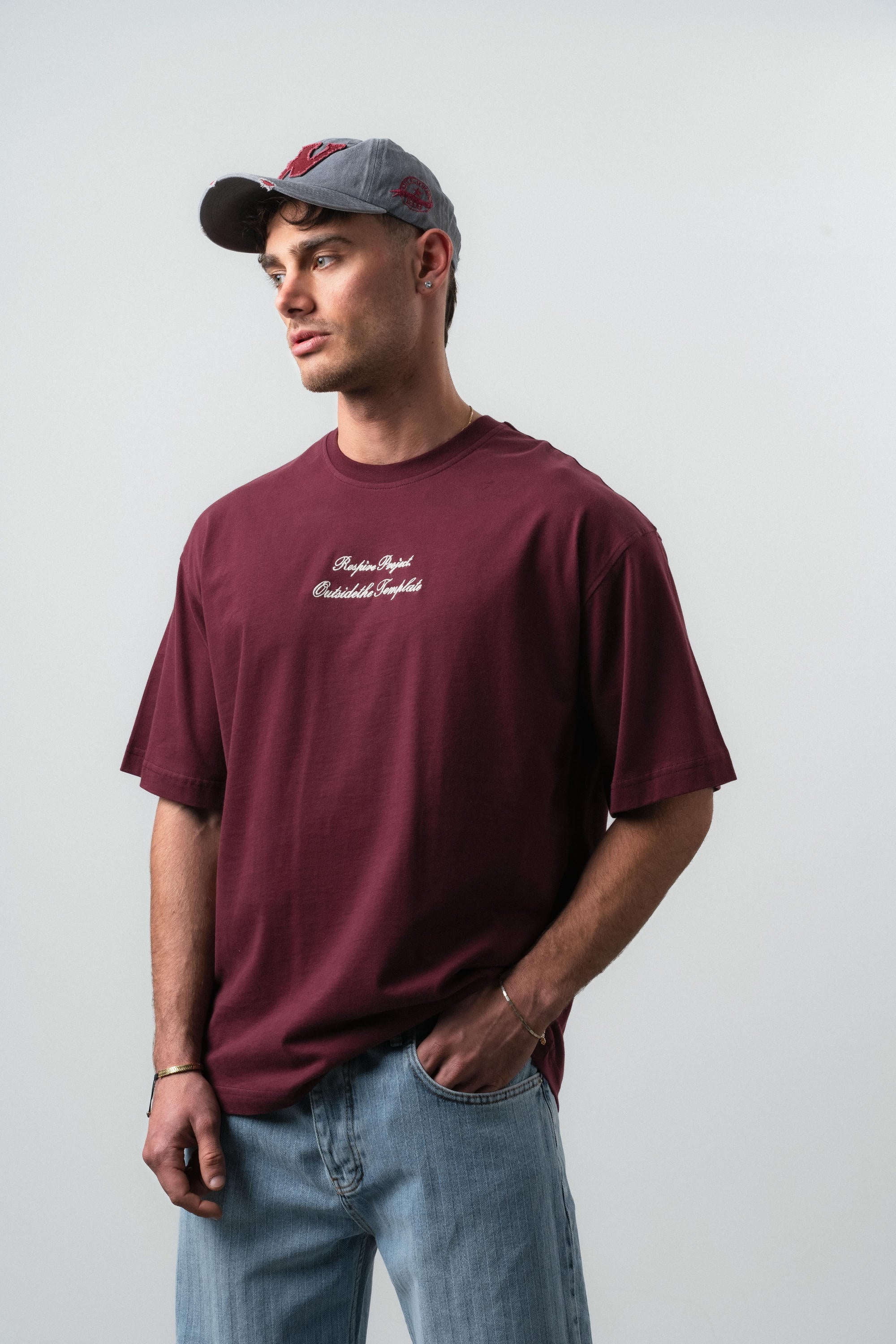 Res Project Oversized T-Shirt Burgundy