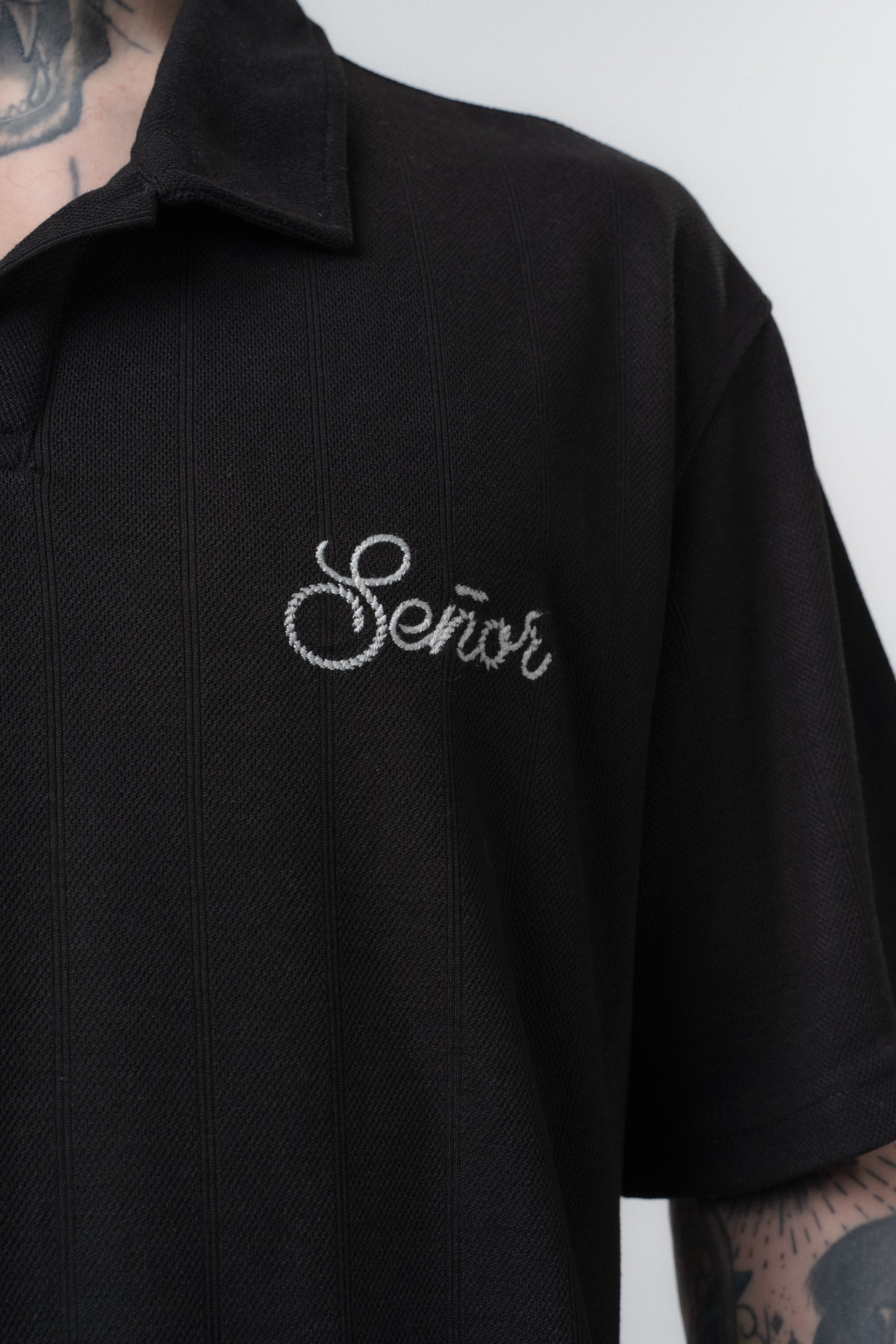 Senor Regular Fit Polo T-Shirt Black