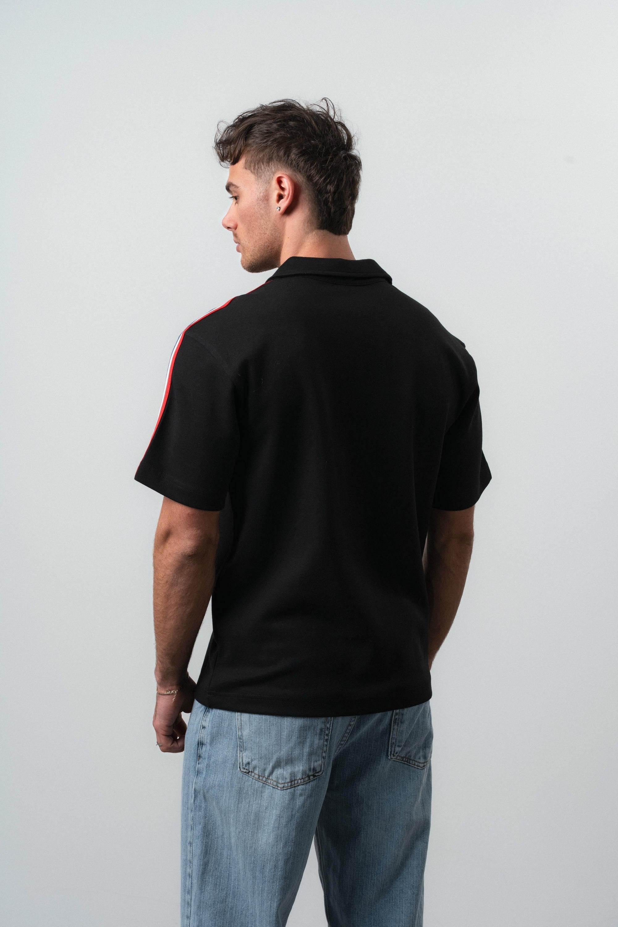 France Regular Fit Retro T-Shirt Black