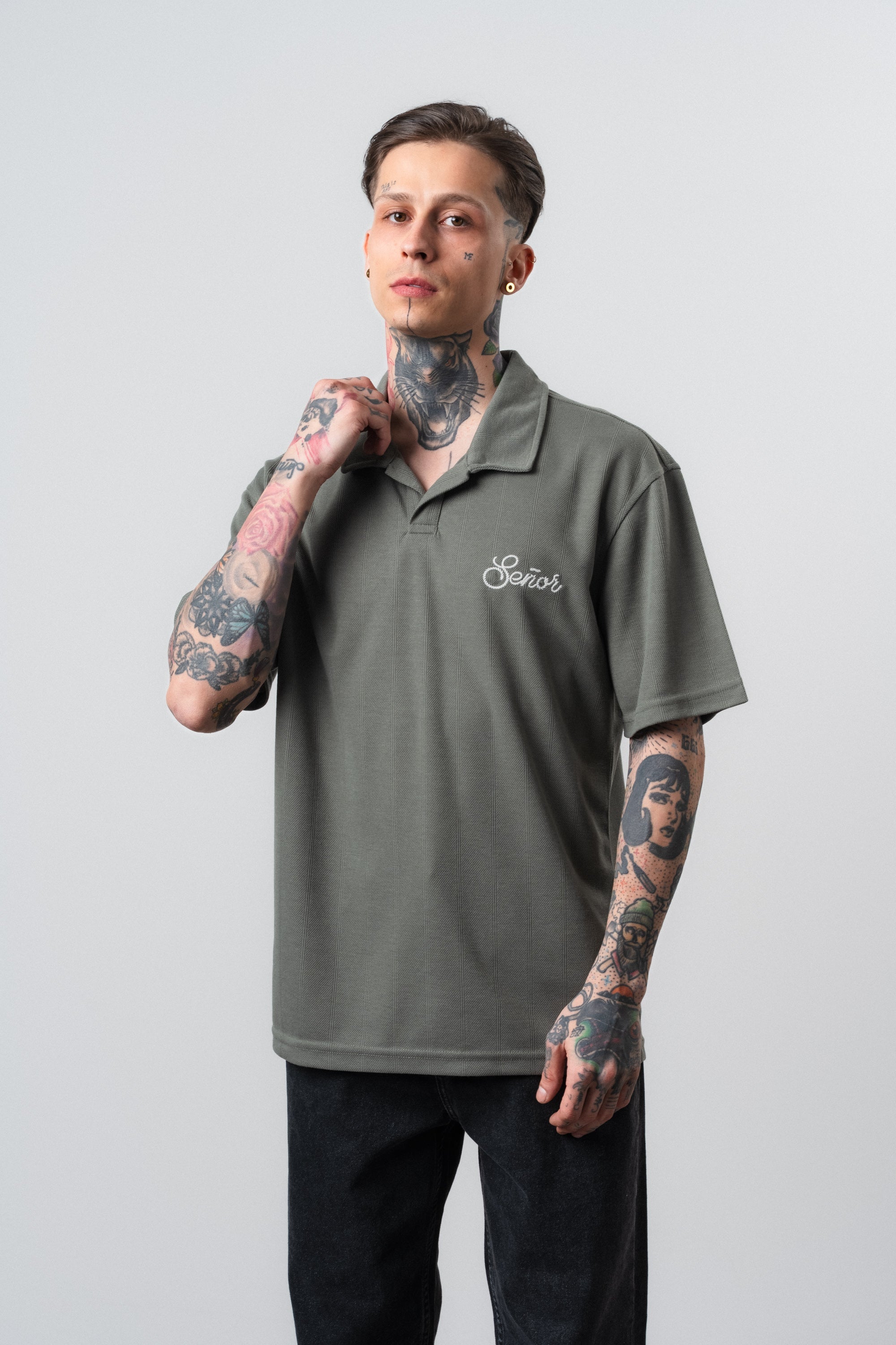 Senor Regular Fit Polo T-Shirt Khaki