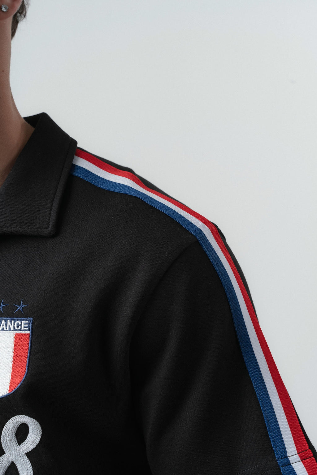 France Regular Fit Retro T-Shirt Black