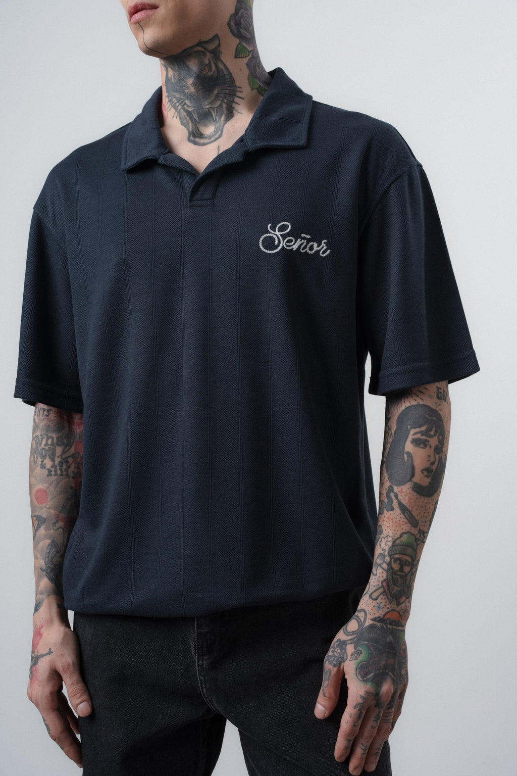 Senor Regular Fit Polo T-Shirt Navy