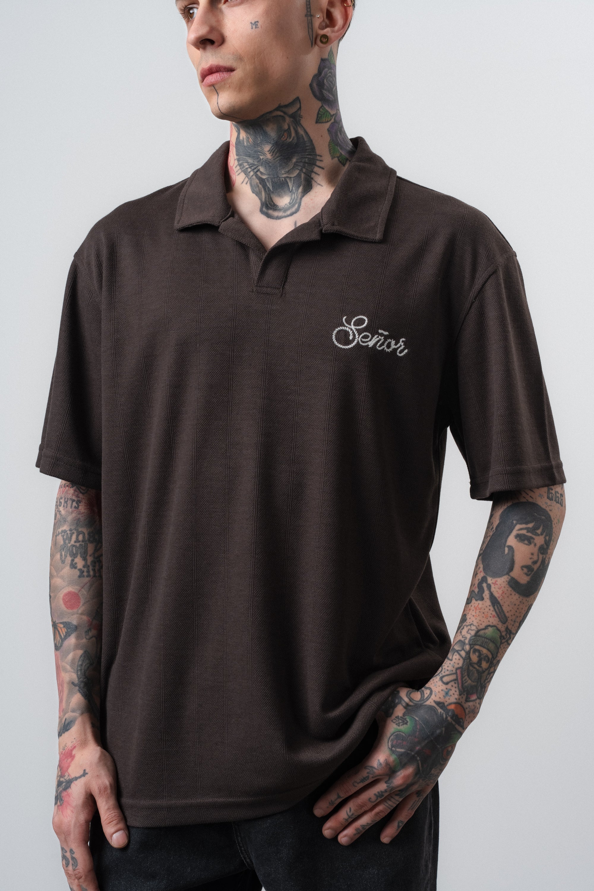 Senor Regular Fit Polo T-Shirt Brown