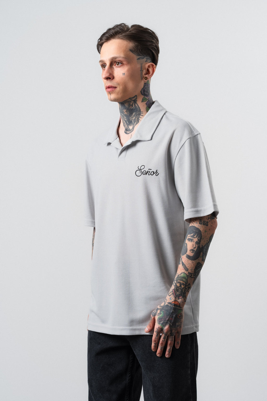 Senor Regular Fit Polo T-Shirt Gray