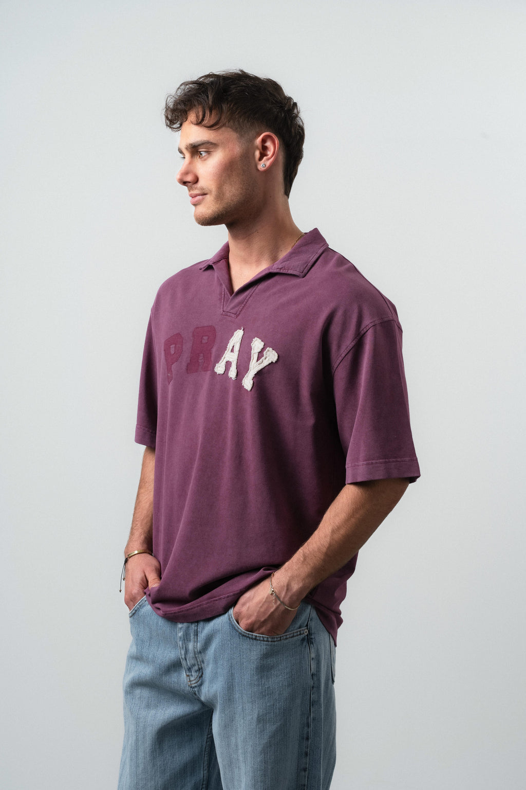 Pray Oversized T-Shirt Cherry