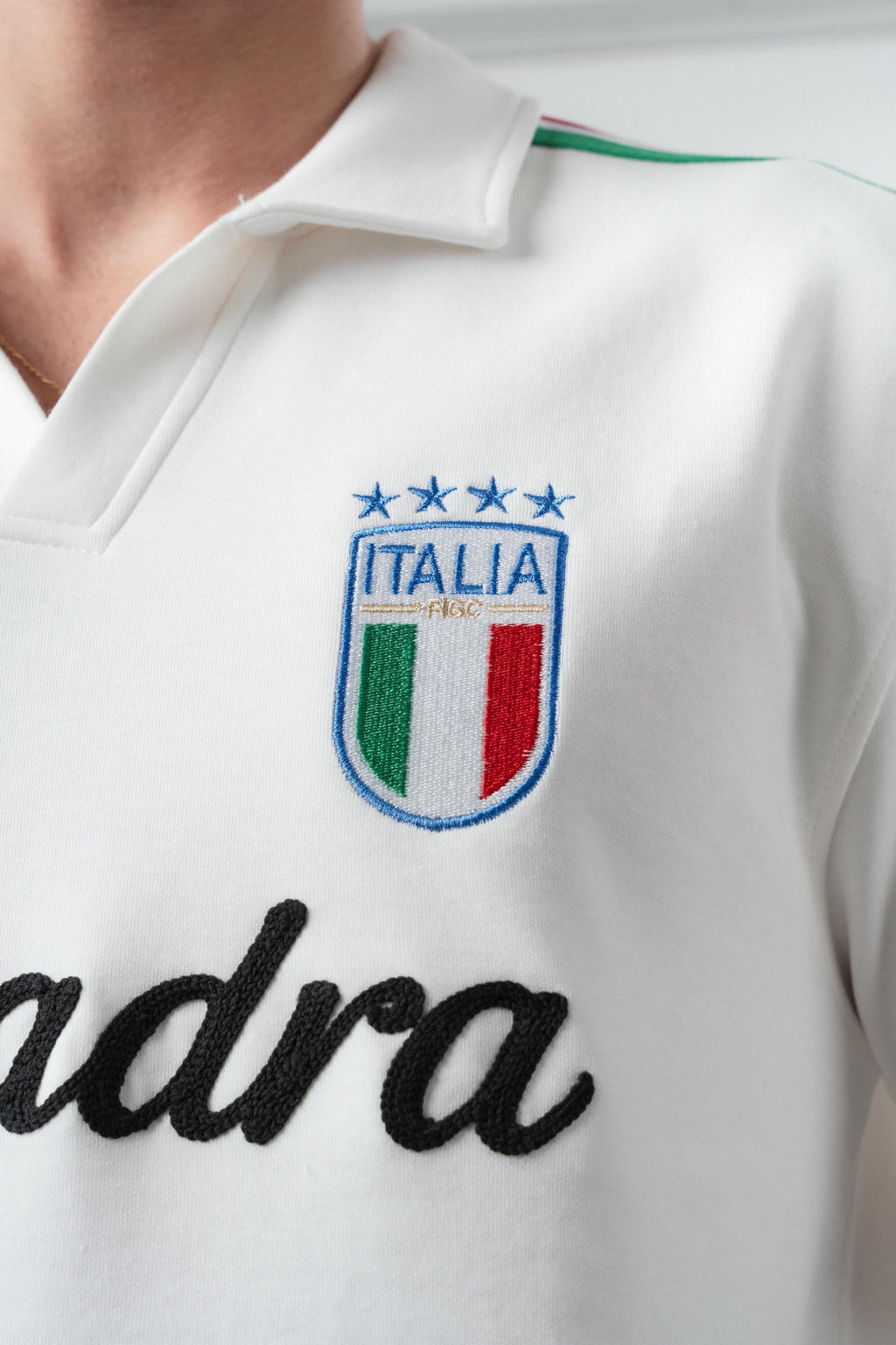 Italia Regular Fit Retro T-Shirt Ecru
