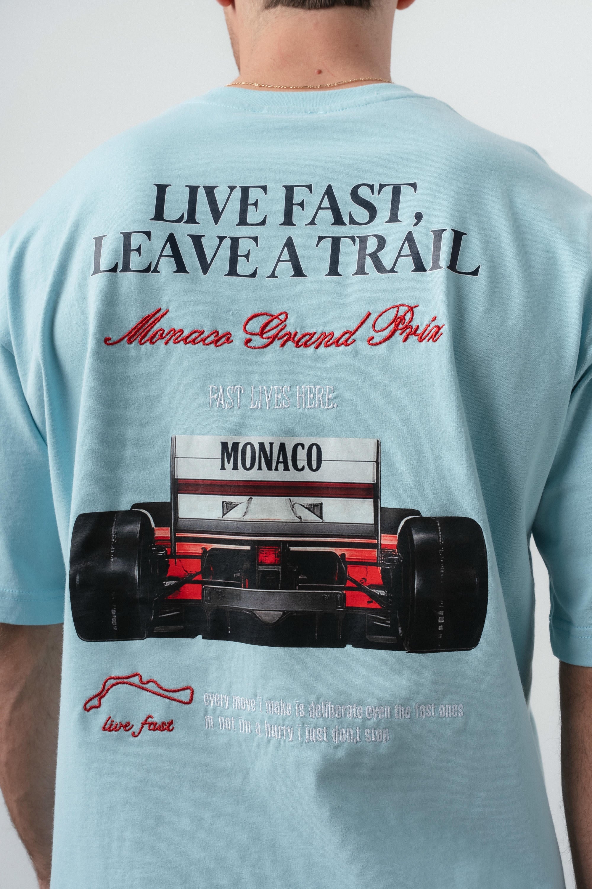 Live Fast Oversized T-Shirt Baby Blue