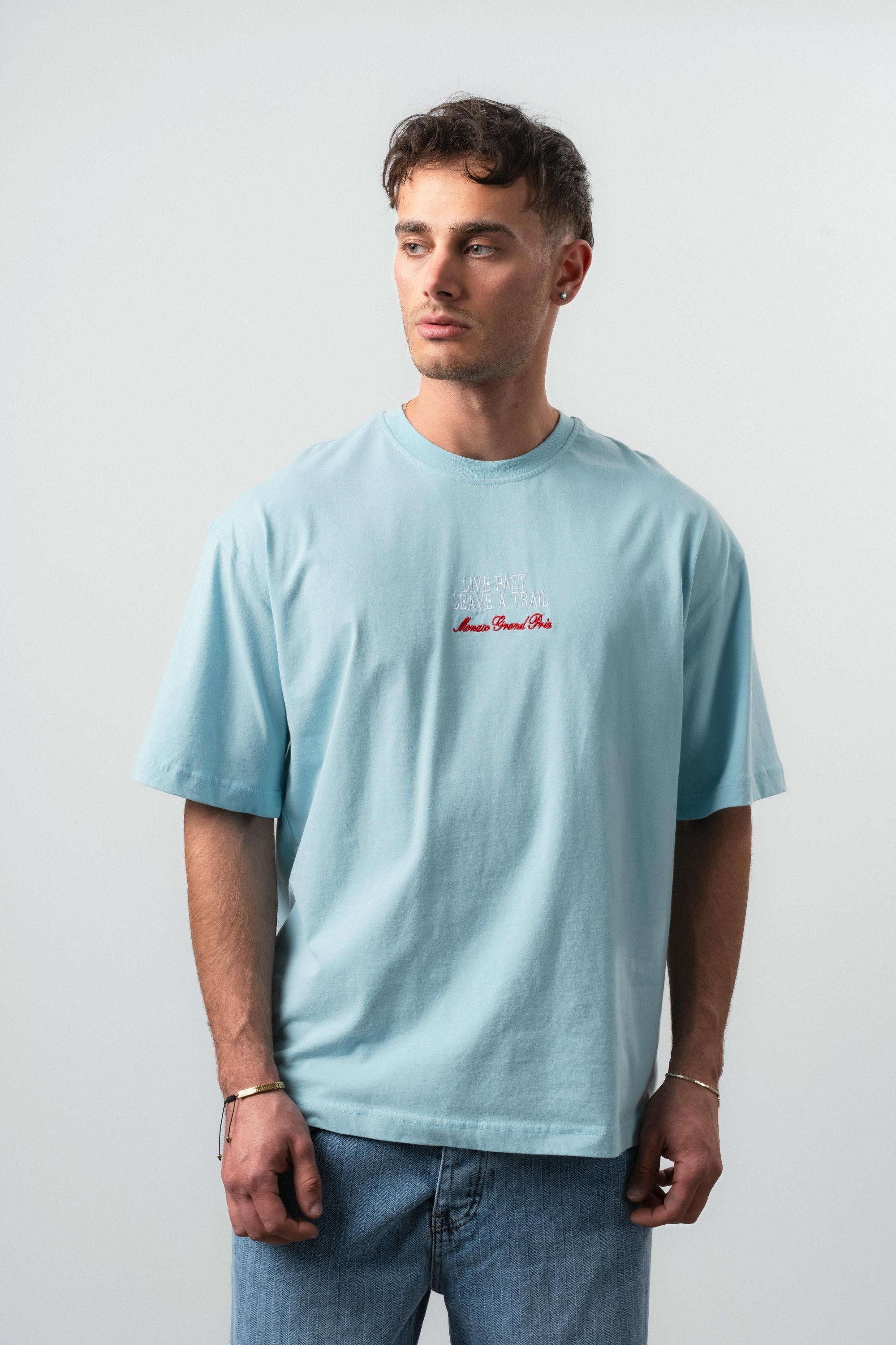 Live Fast Oversized T-Shirt Baby Blue