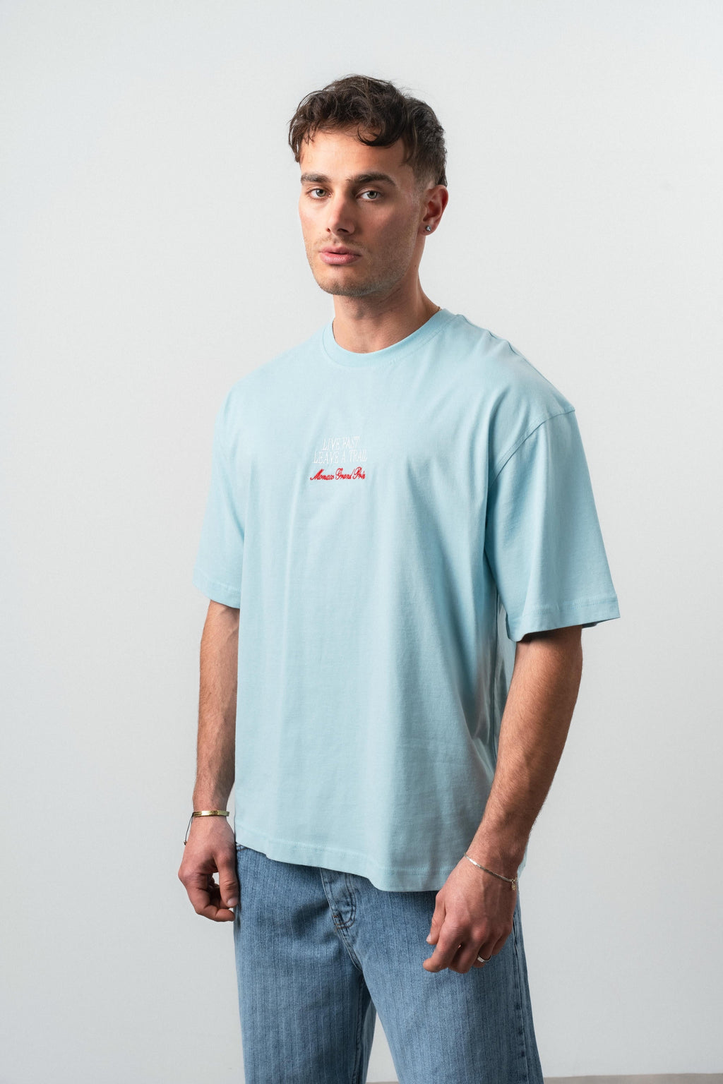 Live Fast Oversized T-Shirt Baby Blue