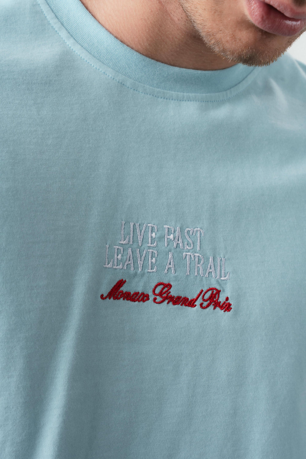 Live Fast Oversized T-Shirt Baby Blue