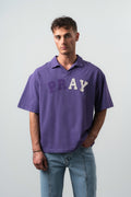 Pray Oversized T-Shirt Purple