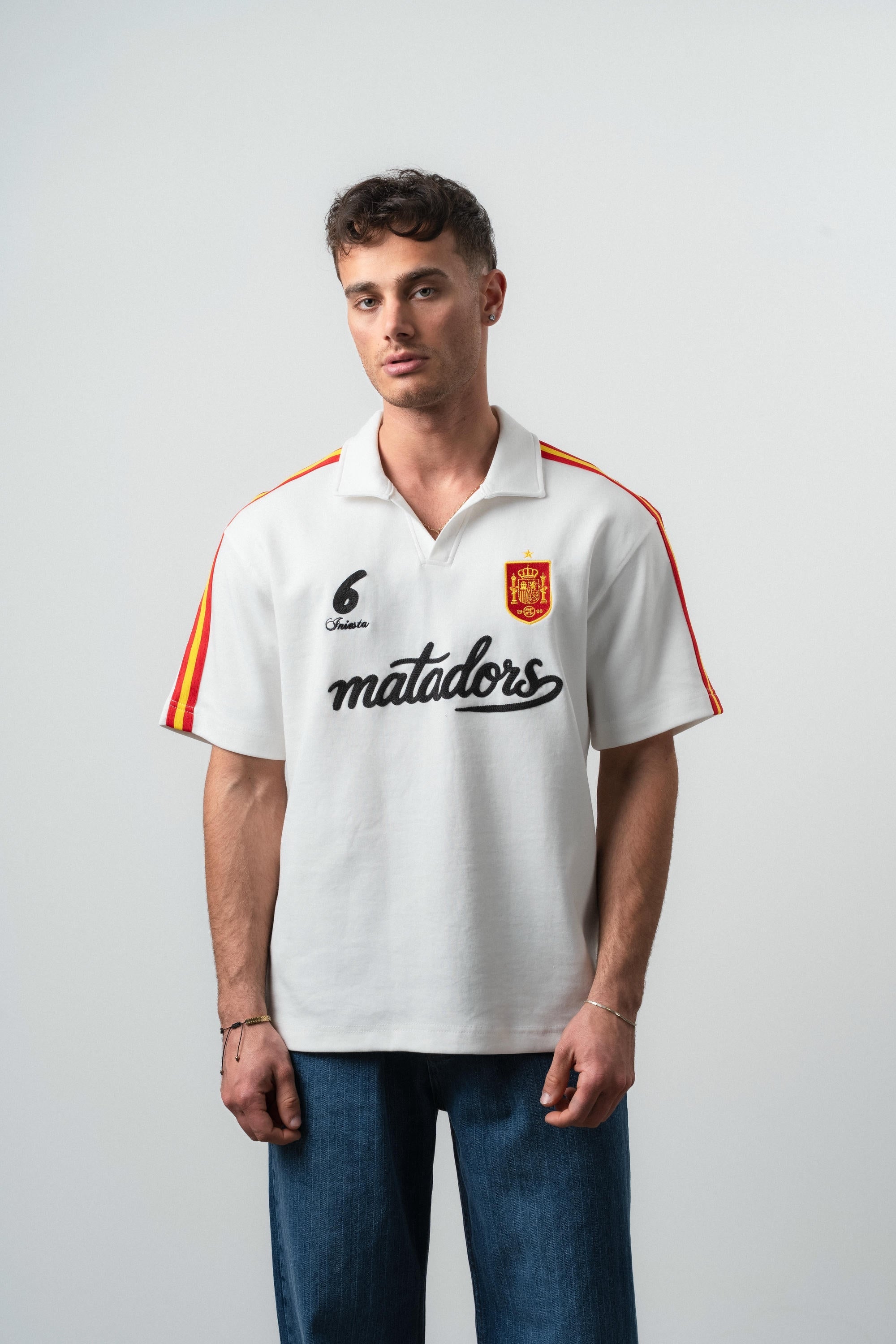 Spain Regular Fit Retro T-Shirt Ecru