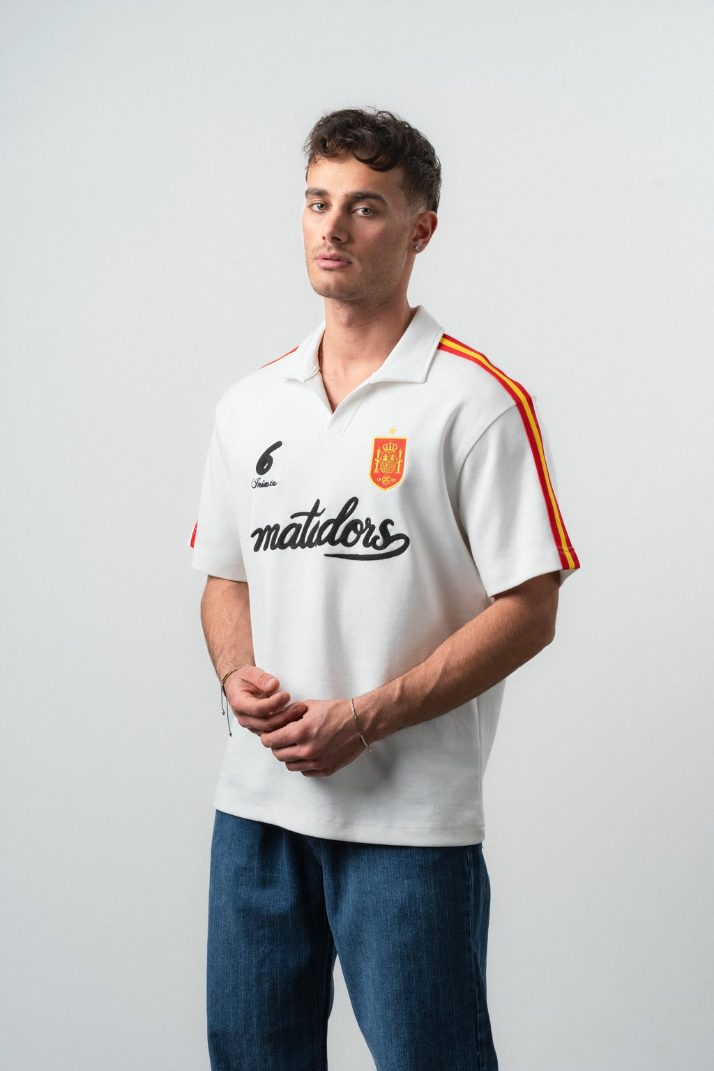 Spain Regular Fit Retro T-Shirt Ecru