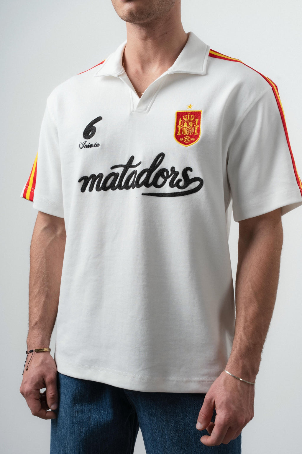 Spain Regular Fit Retro T-Shirt Ecru