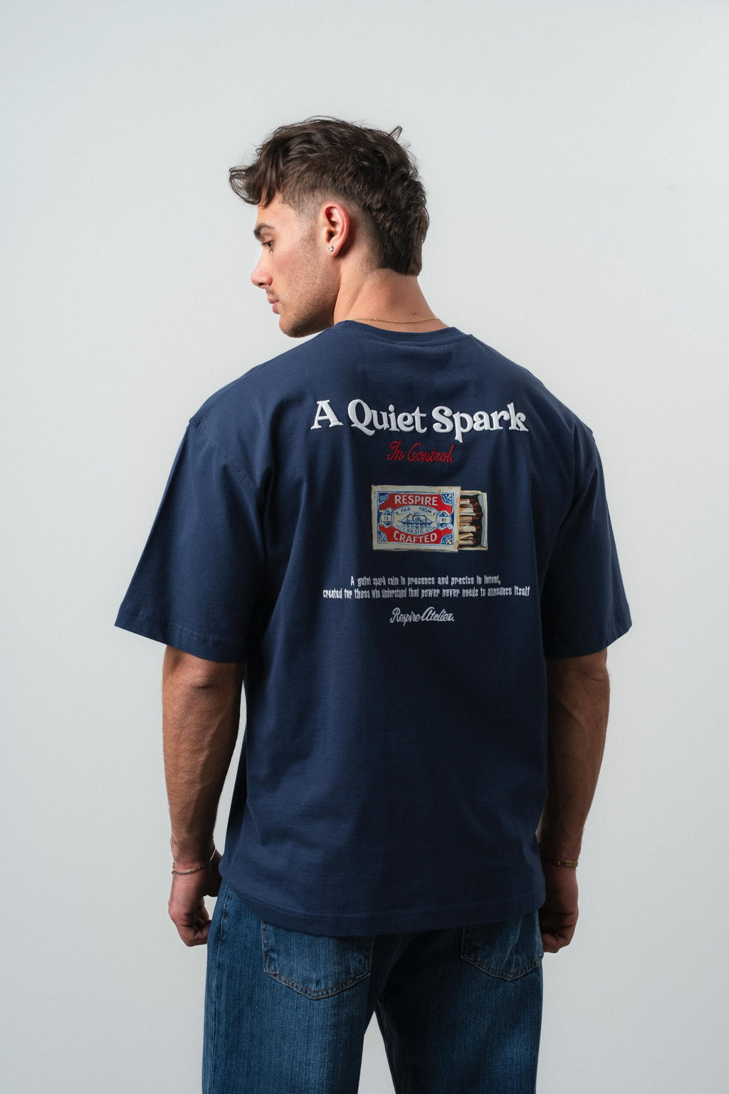 Spark Oversized T-Shirt Navy