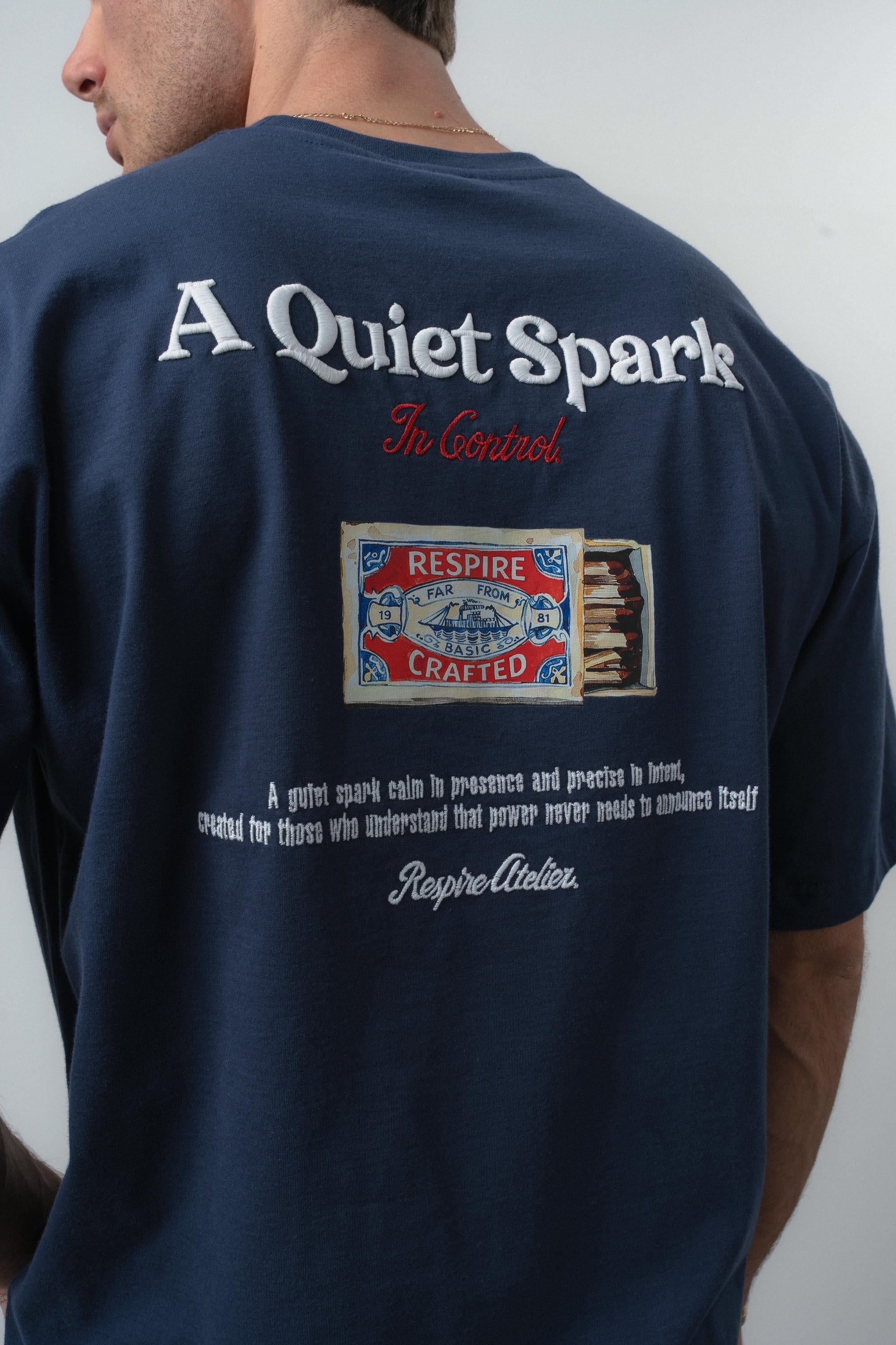 Spark Oversized T-Shirt Navy