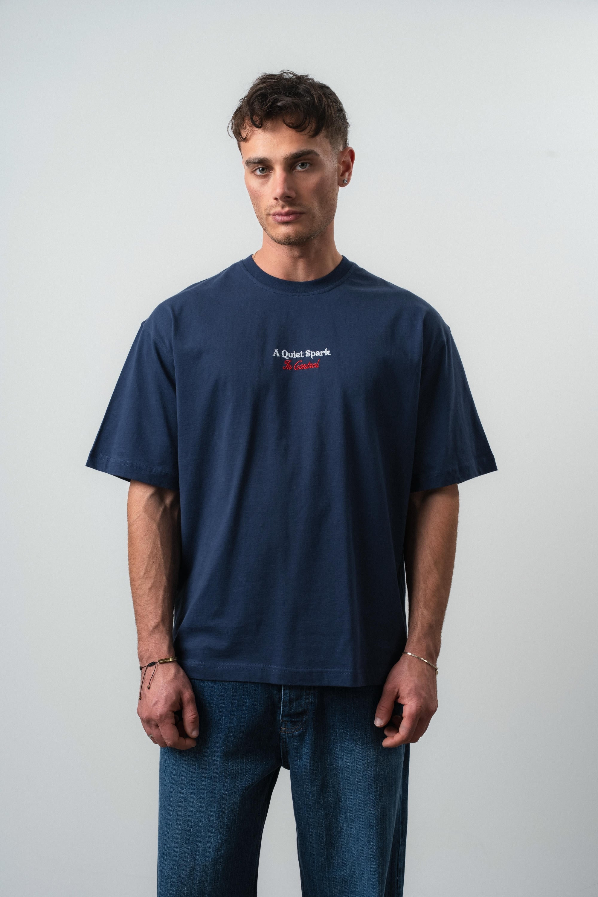 Spark Oversized T-Shirt Navy