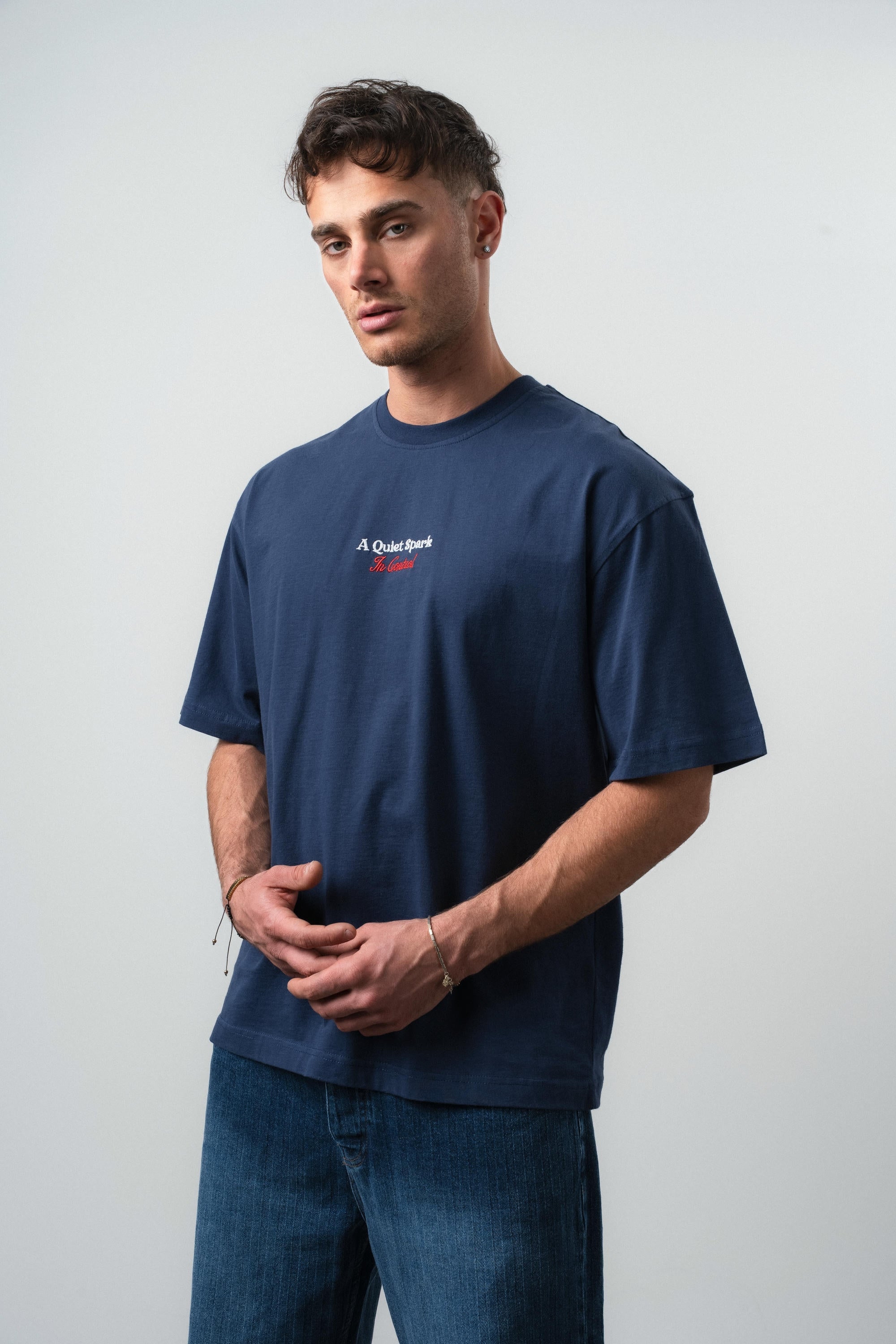 Spark Oversized T-Shirt Navy