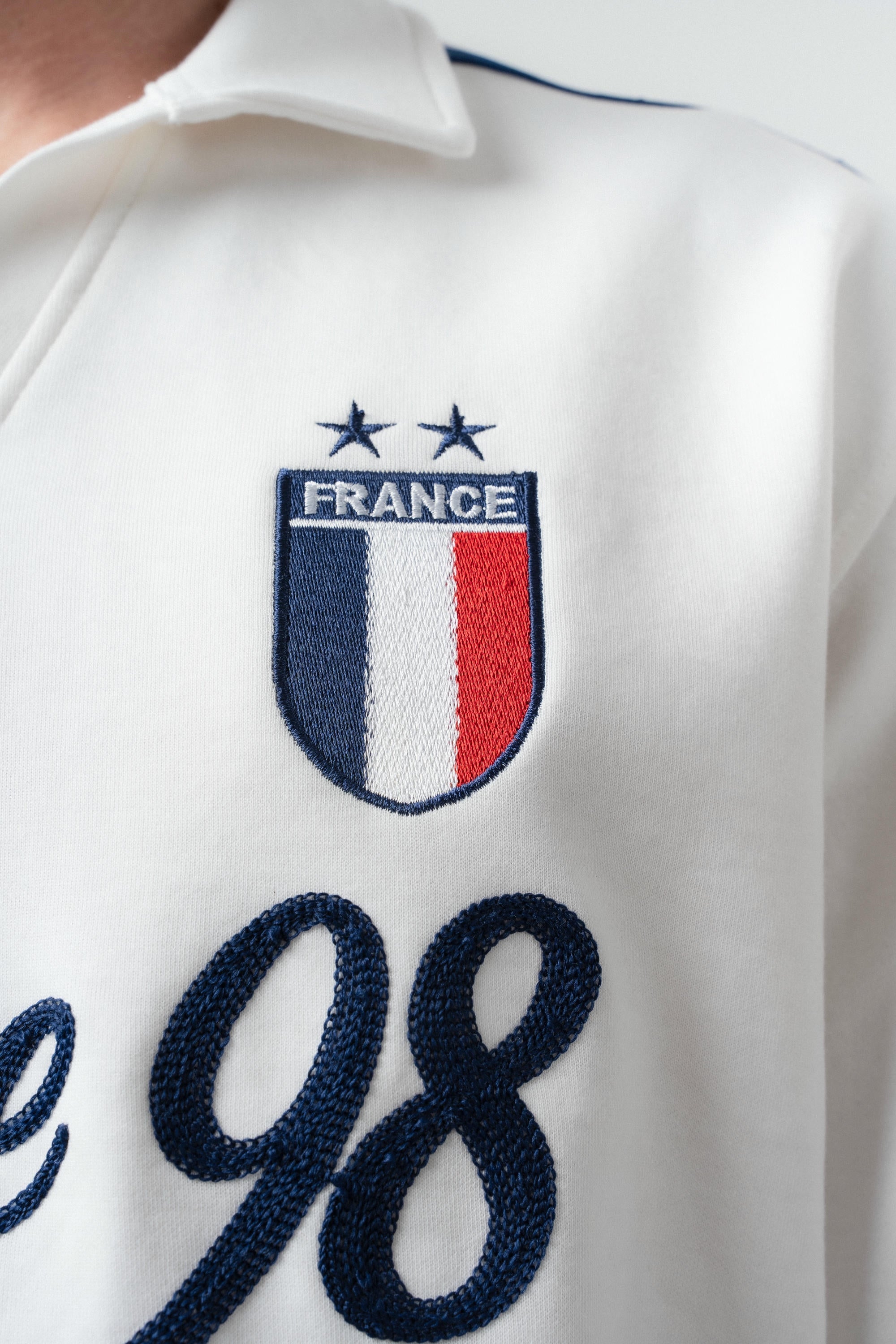 France Regular Fit Retro T-Shirt Ecru