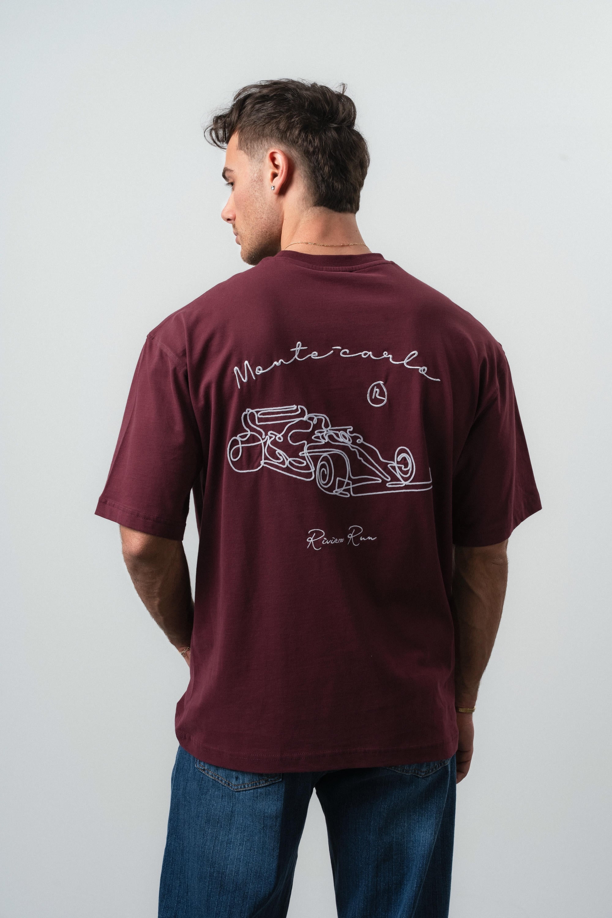 Monte Carlo Oversized T-Shirt Burgundy