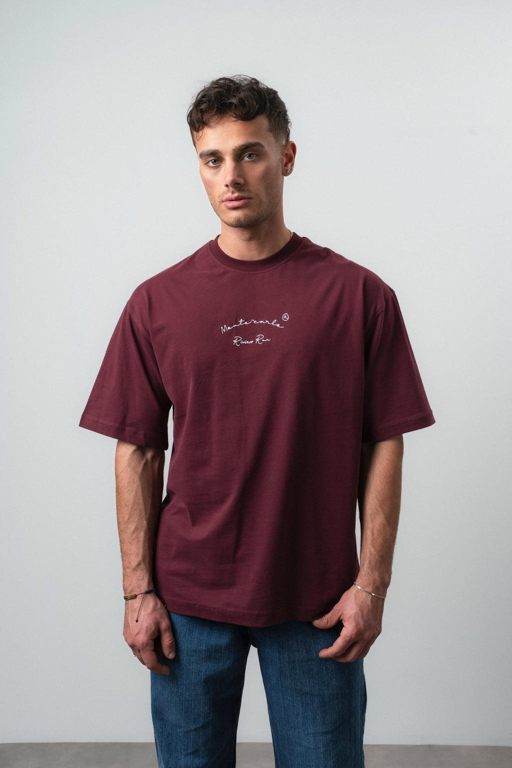 Monte Carlo Oversized T-Shirt Burgundy