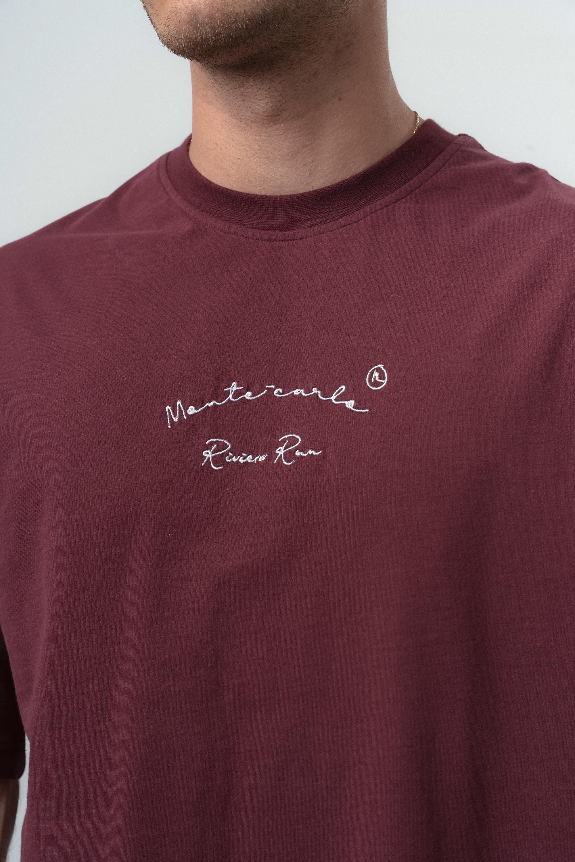 Monte Carlo Oversized T-Shirt Burgundy