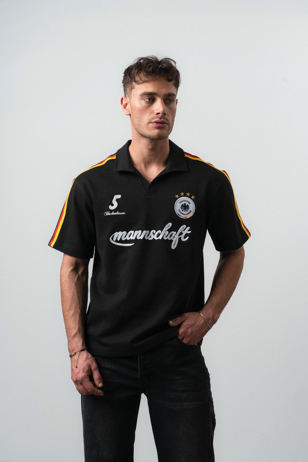 Germany Regular Fit Retro T-Shirt Black
